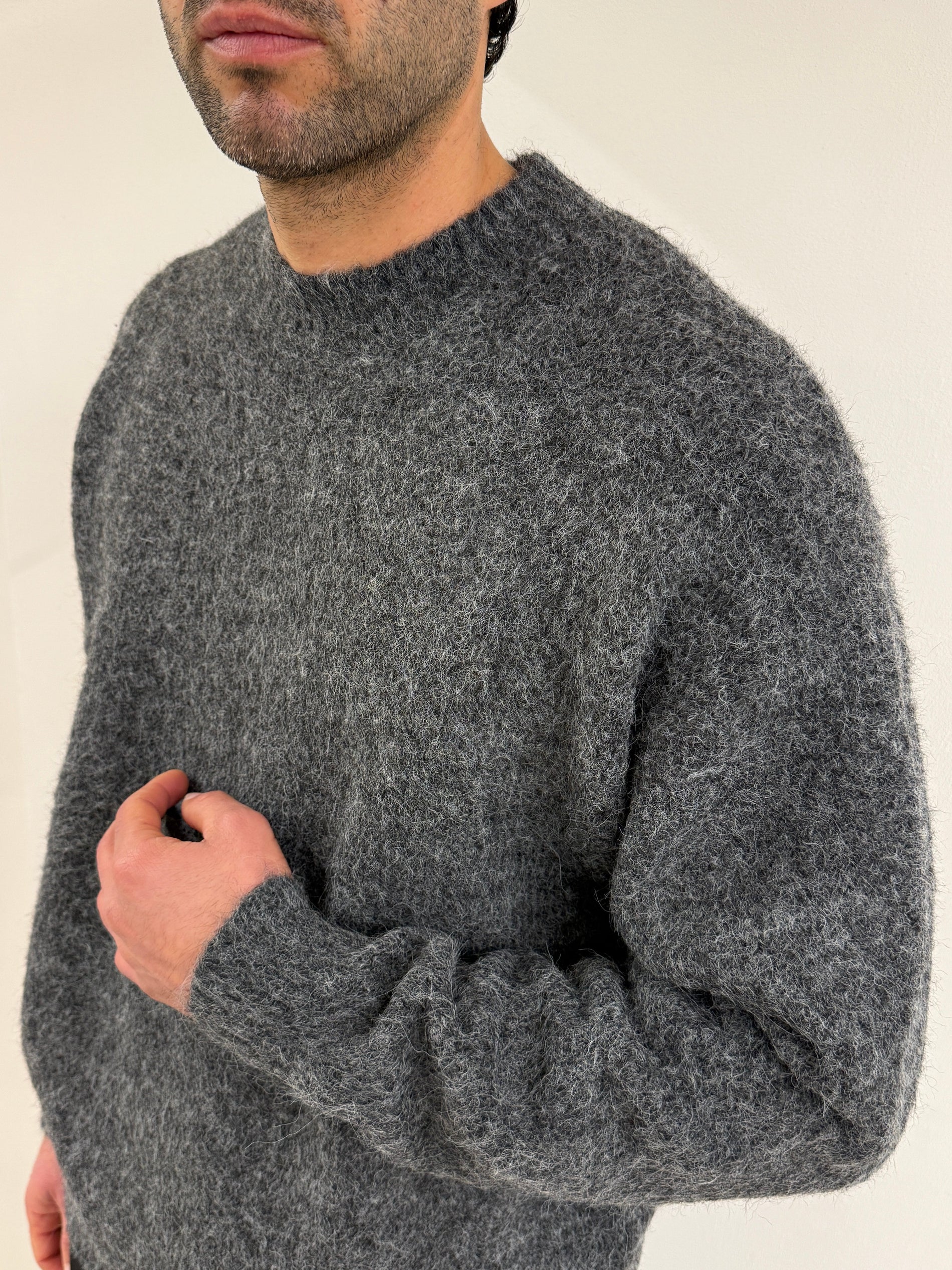 Maglione Mohair Grigio