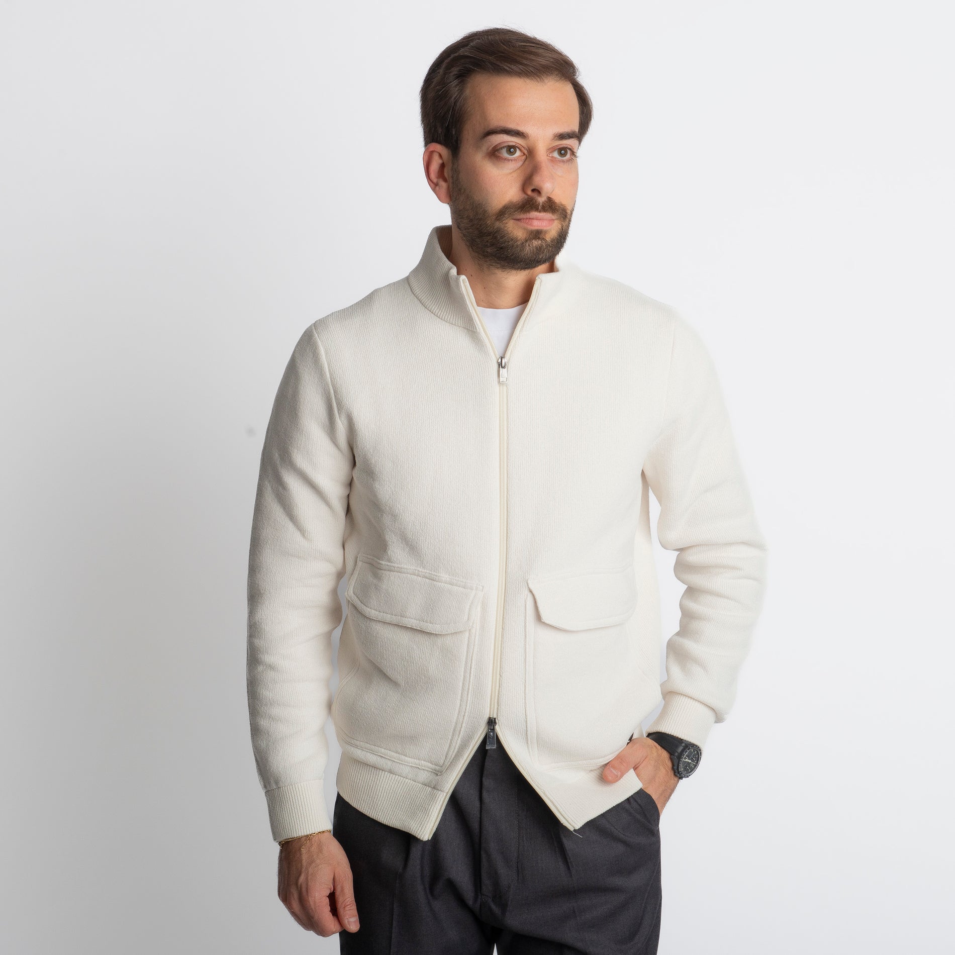 Maglia Giubbotto 754192 Panna