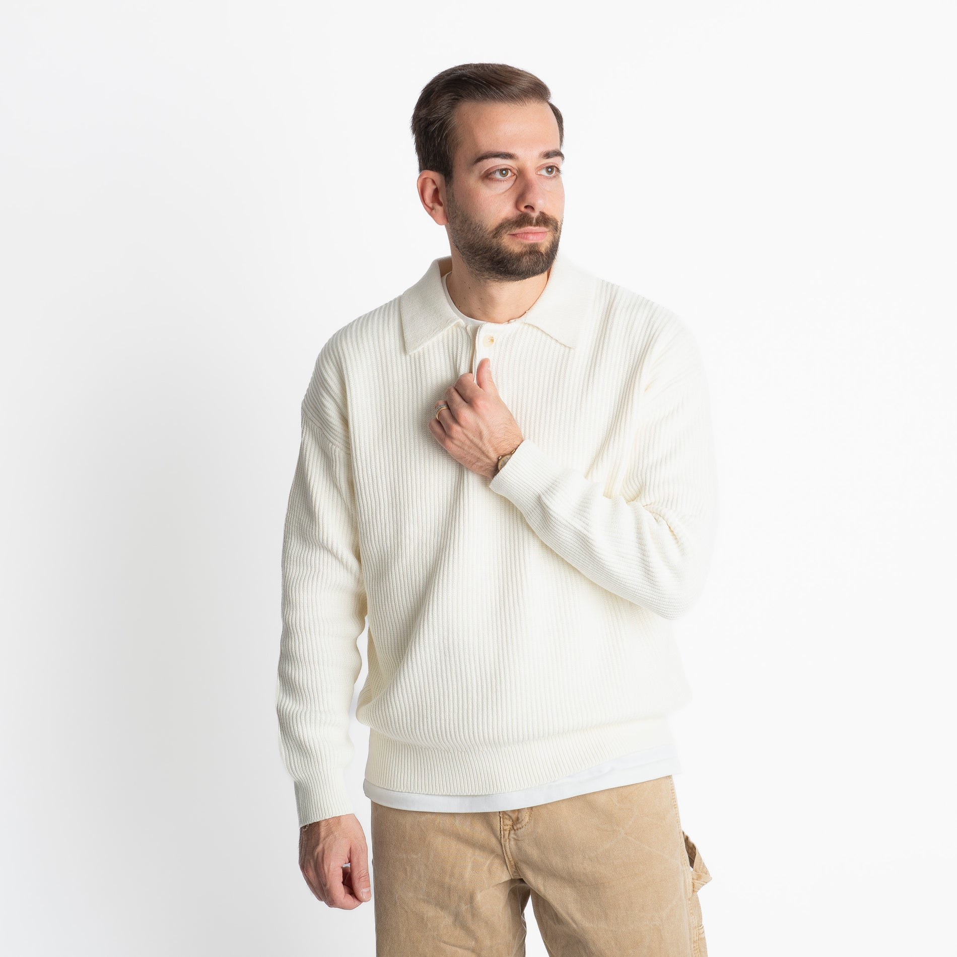 Polo Relax-Fit W8611 Panna