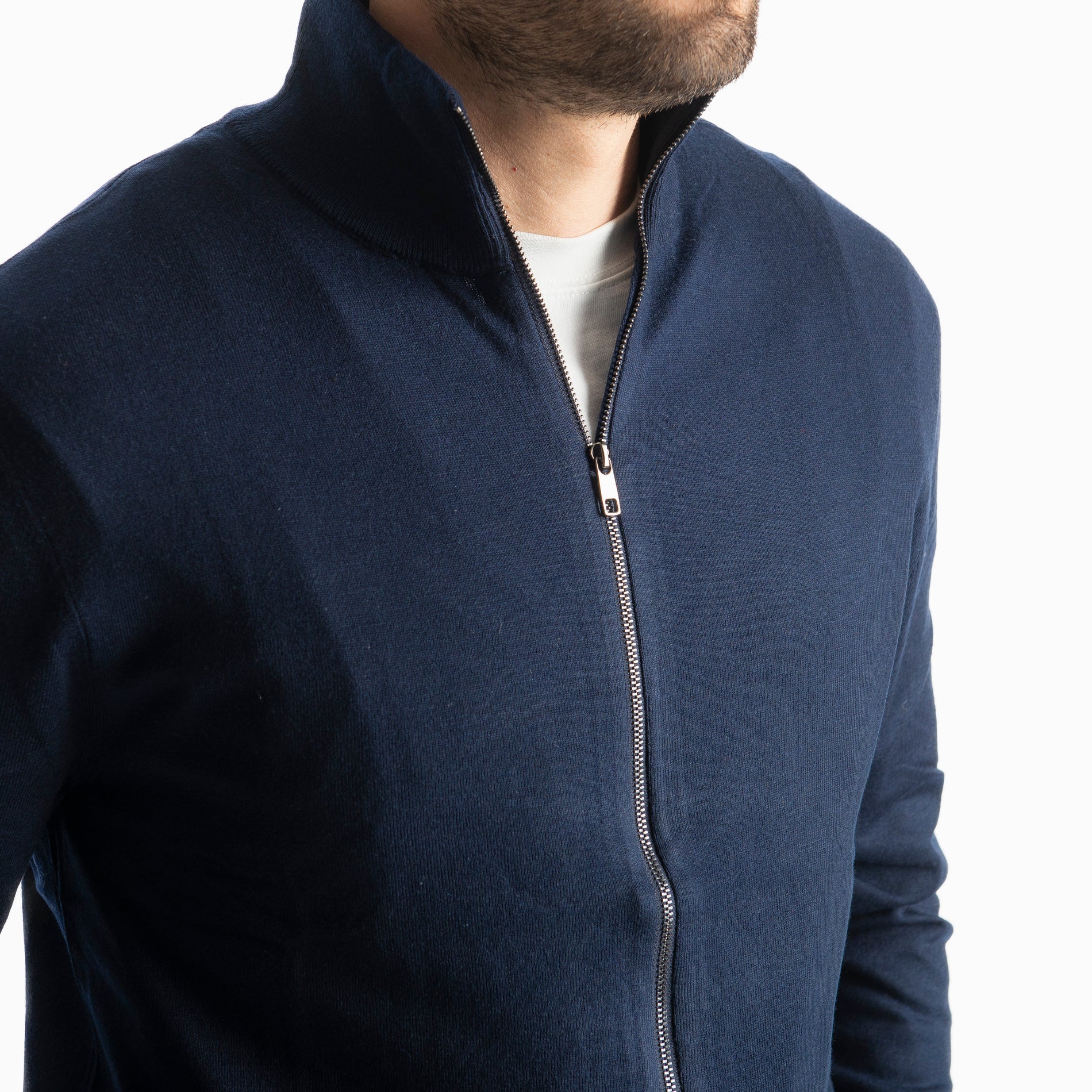Cardigan Full Zip IT007 Blu