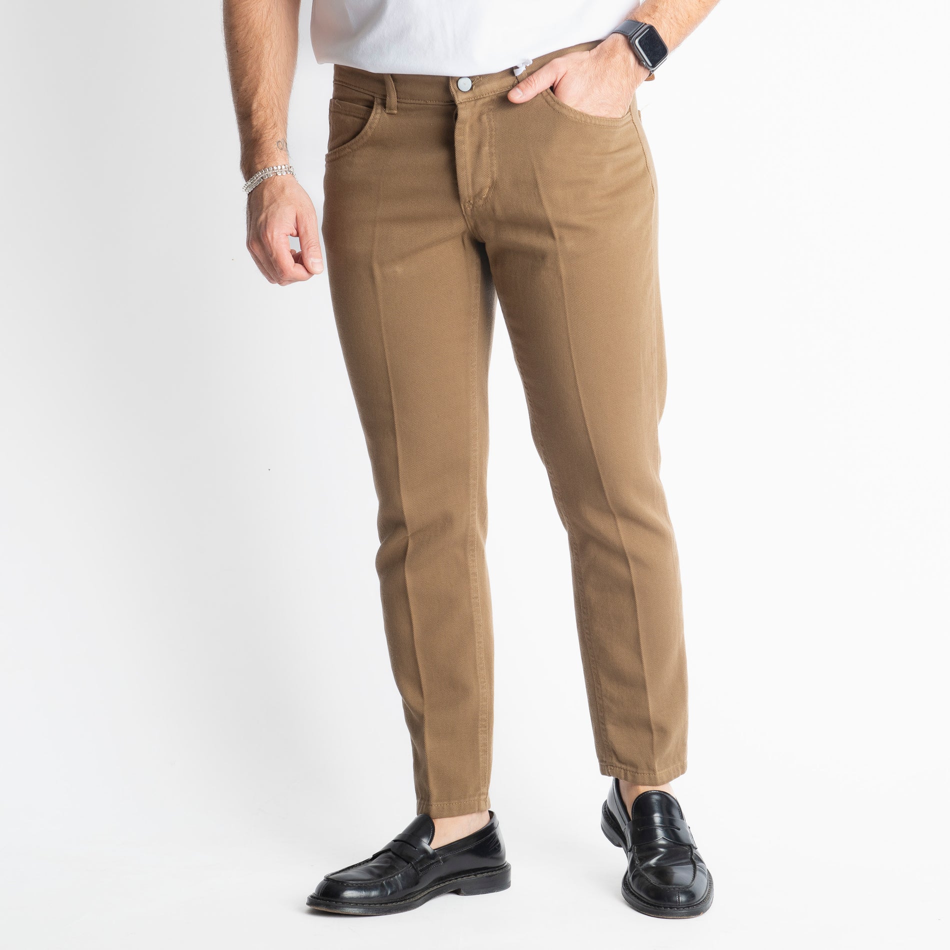 Pantalone Cinque Tasche Fango