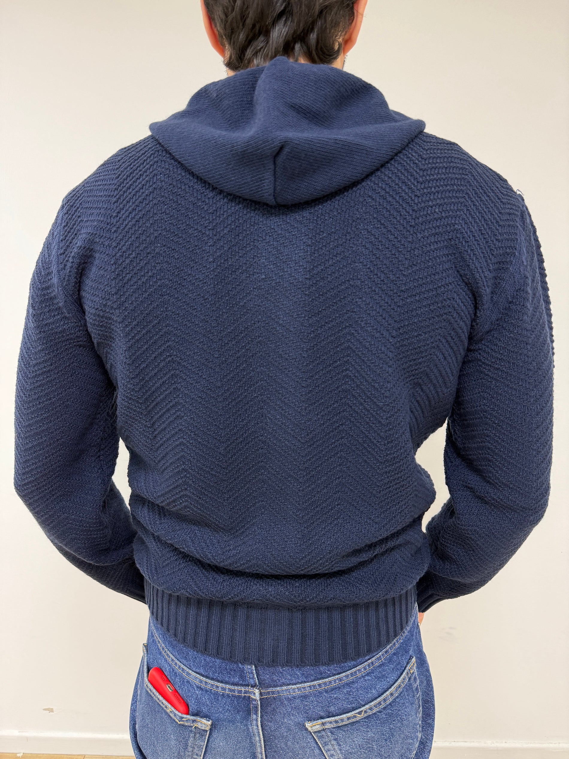 Felpa In Lana Merinos Blu