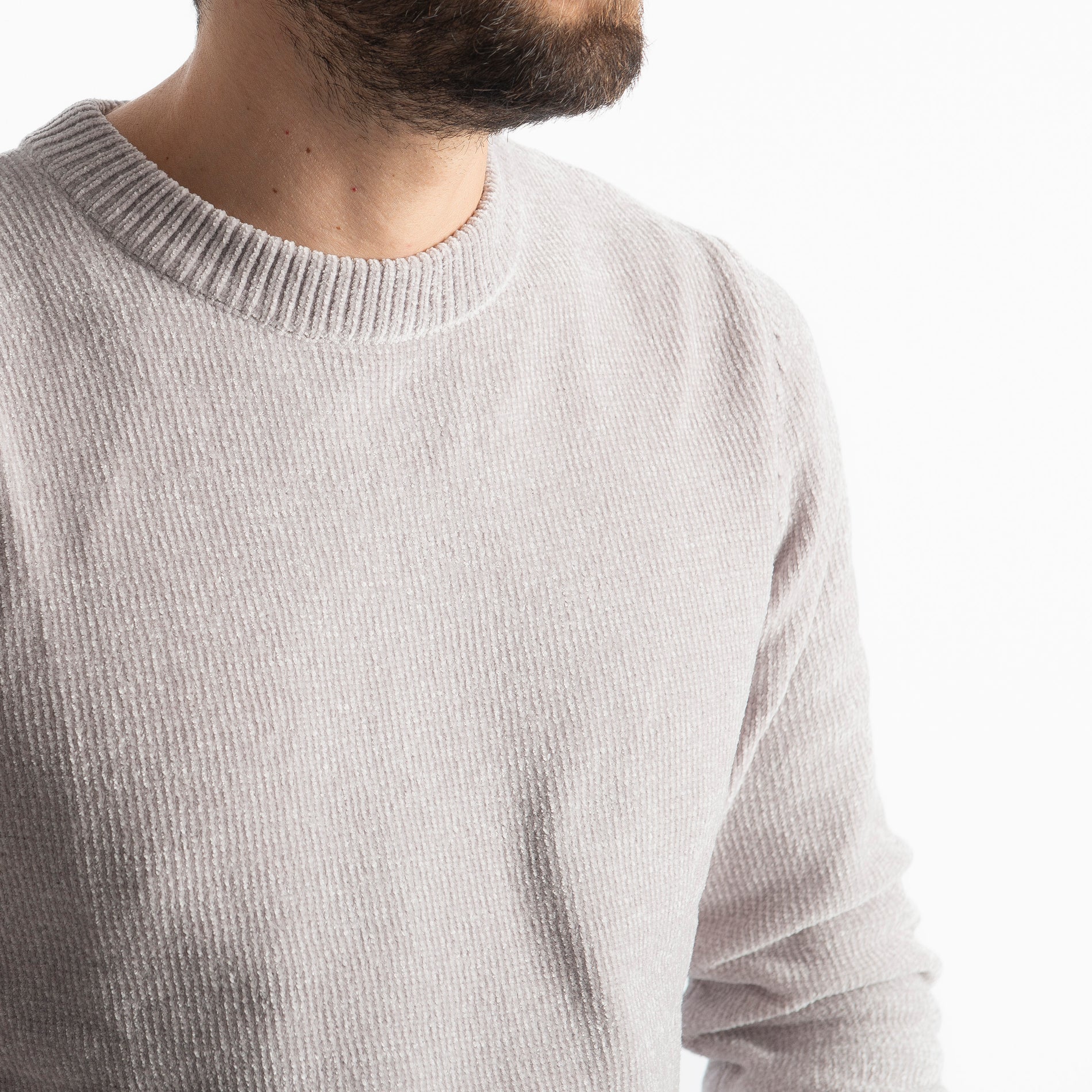 Maglione in Ciniglia 21027 Grigio