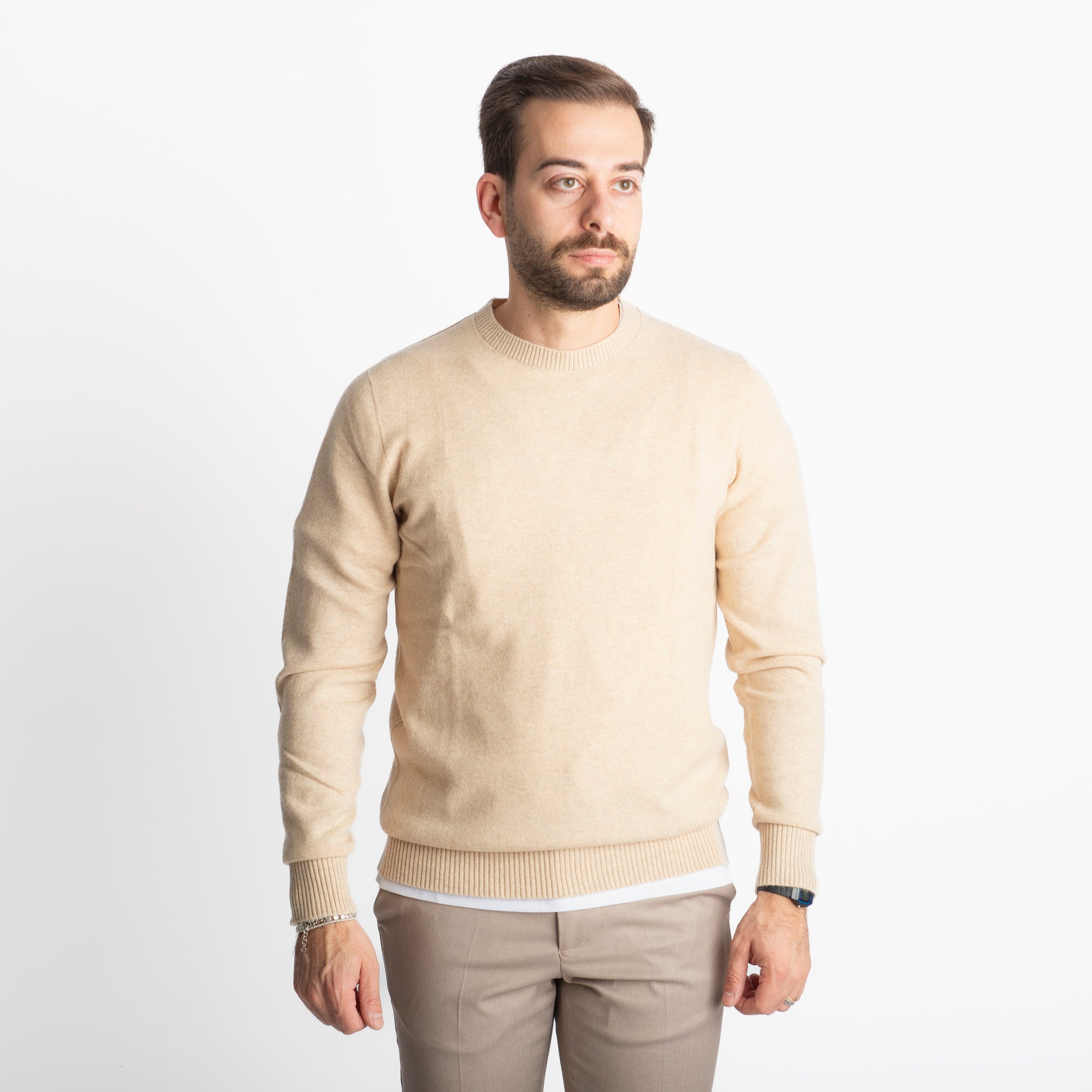 Maglioncino In Cashemere CA01 Beige