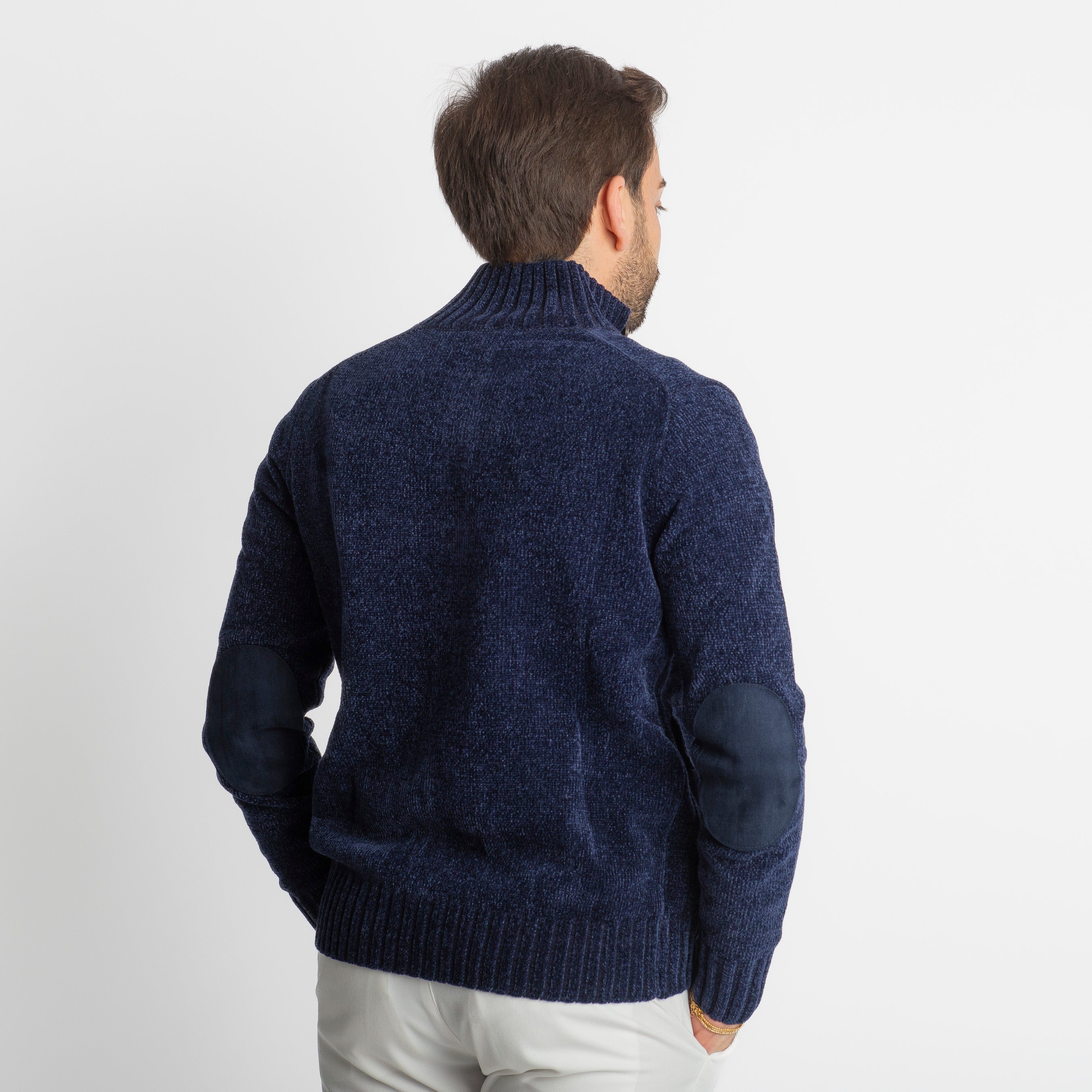 Maglione Saint Moritz In Ciniglia Blu
