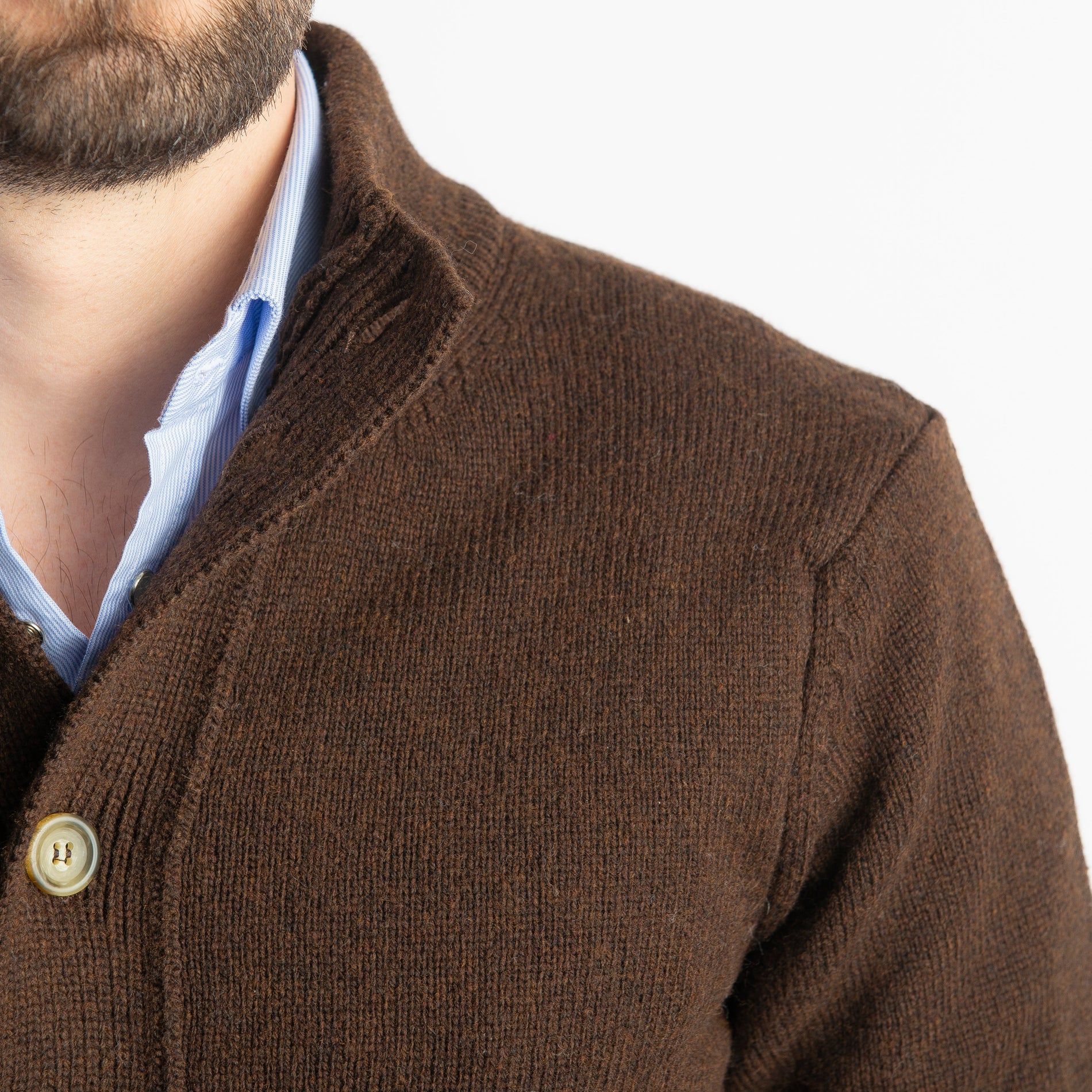 Cardigan In Lana Lambswool Moro