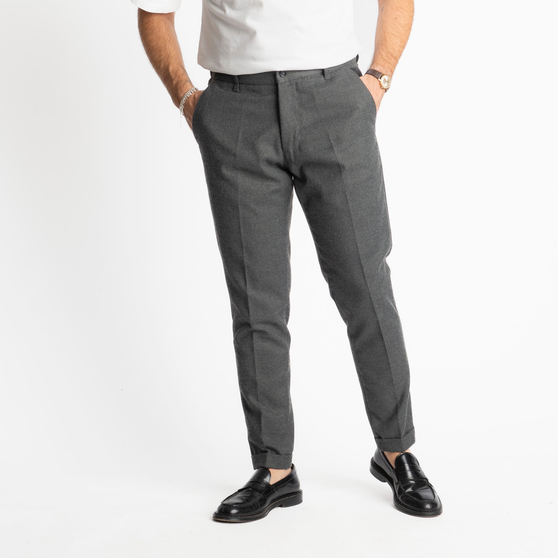 Pantalone Beverly Mezza Molla TO8007 Grigio