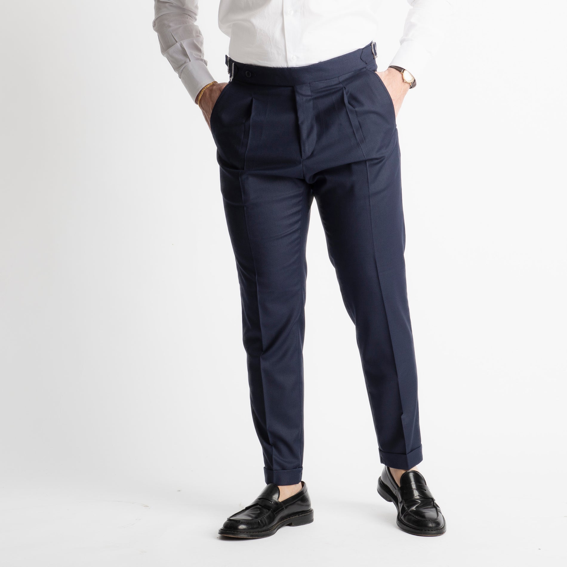Pantalone Tasmania Morositas Doppia Fibbia Blu