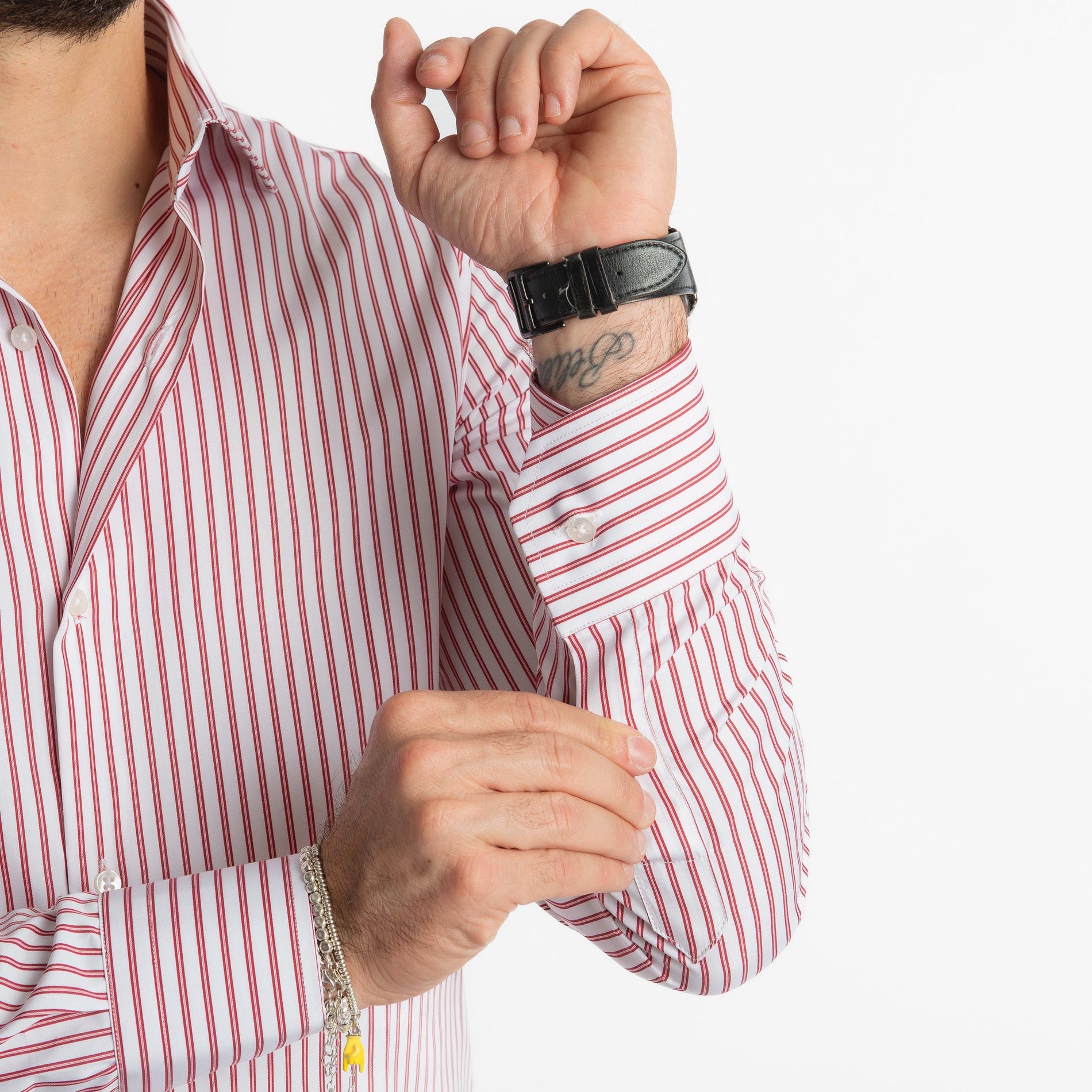 Camicia Old Money 4231 Riga Bordeux