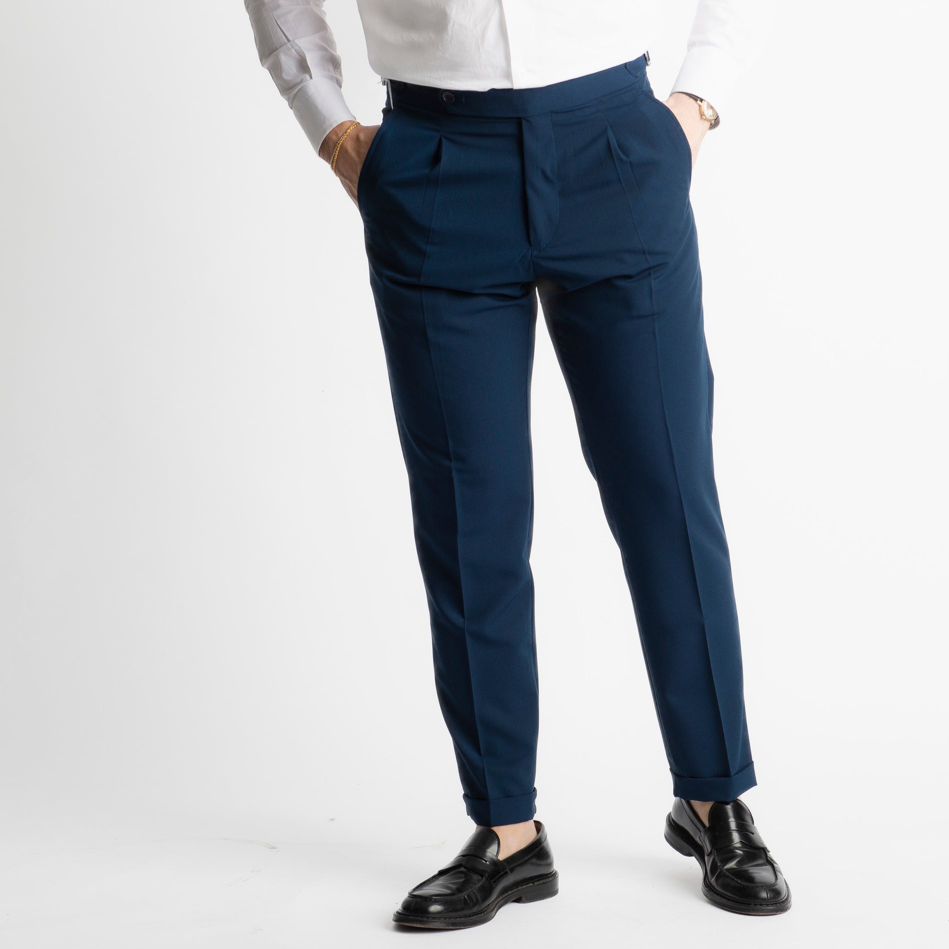 Pantalone Miller Doppia Fibbia Blu Navy
