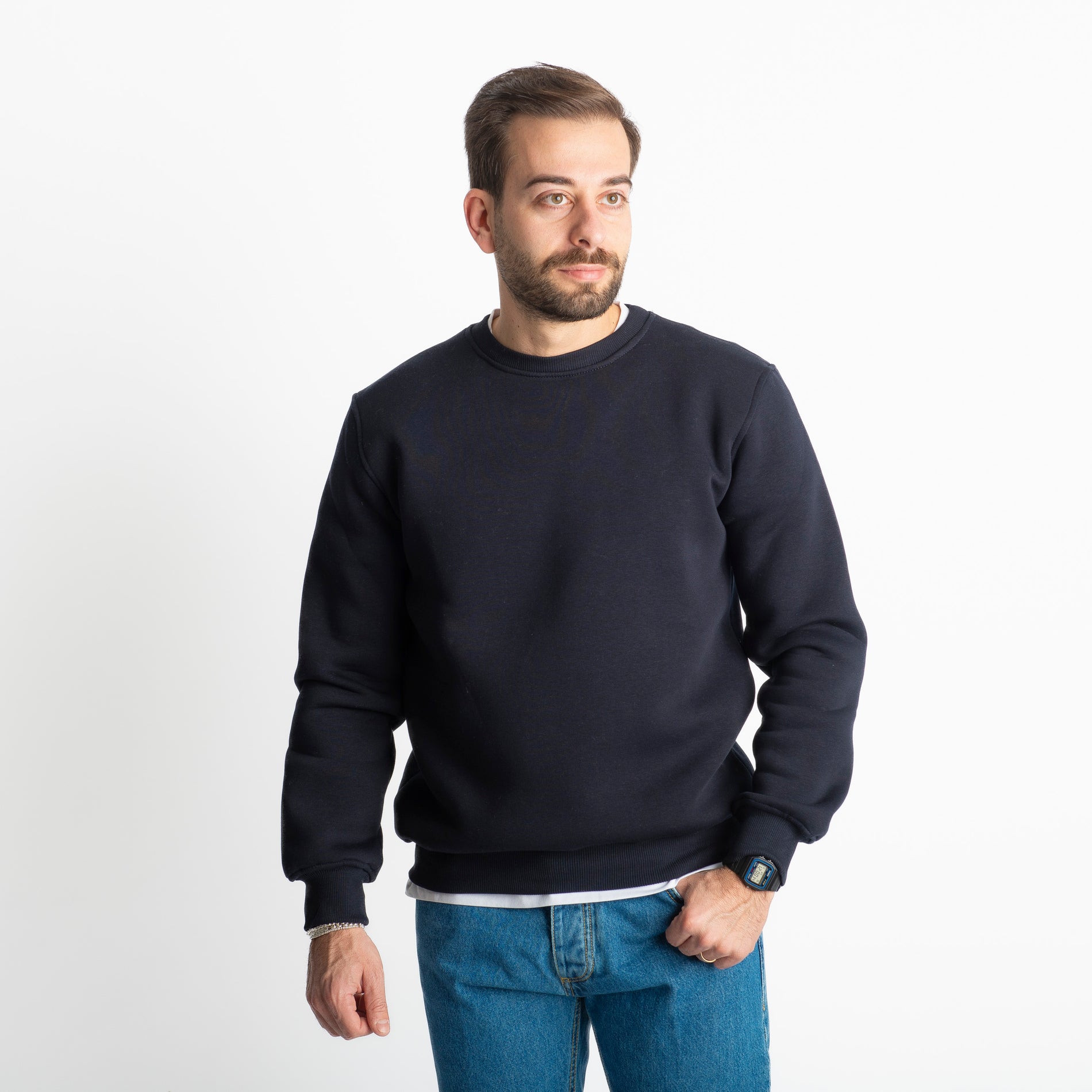 Felpa Uomo Girocollo 0310 Blu