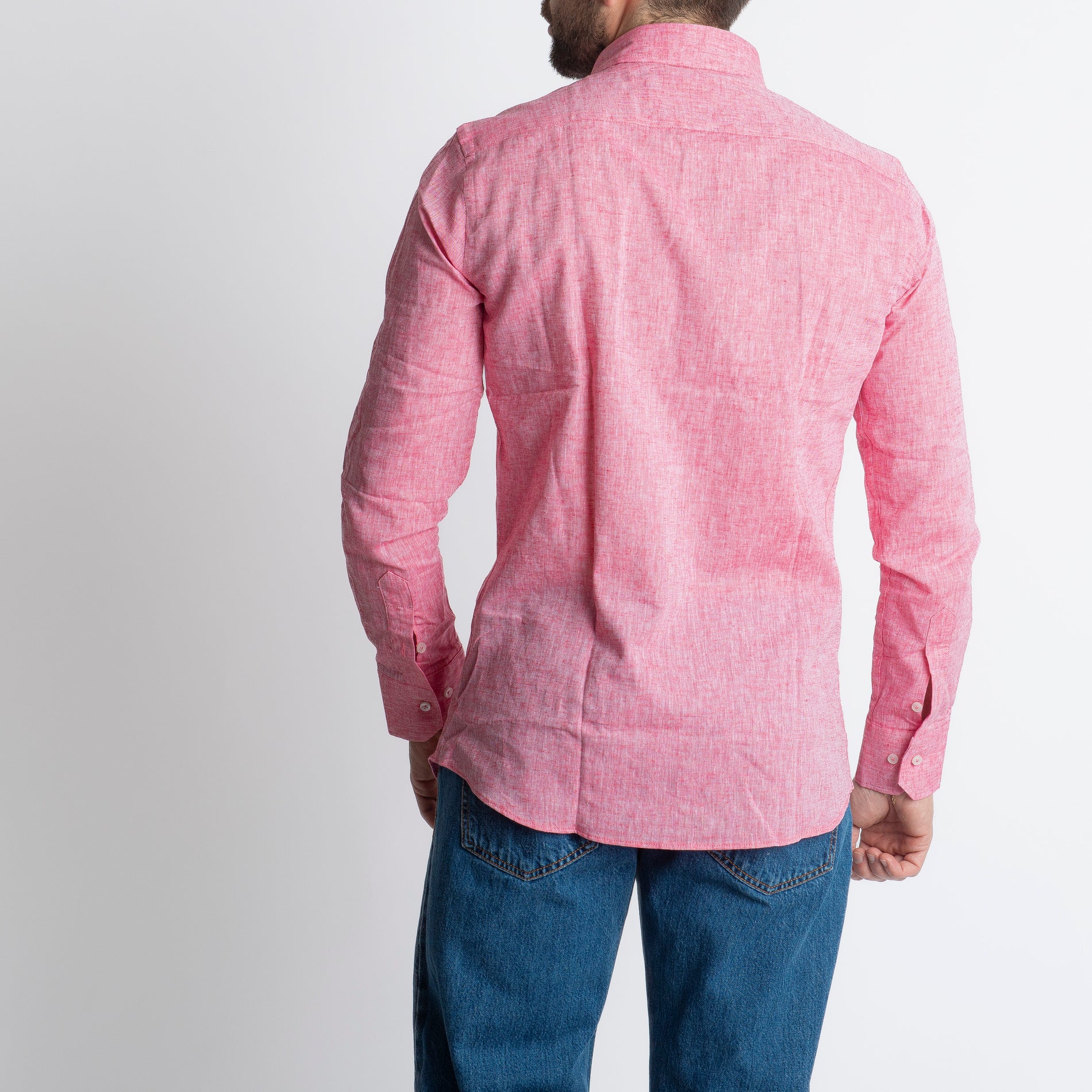 Camicia in Lino Fucsia