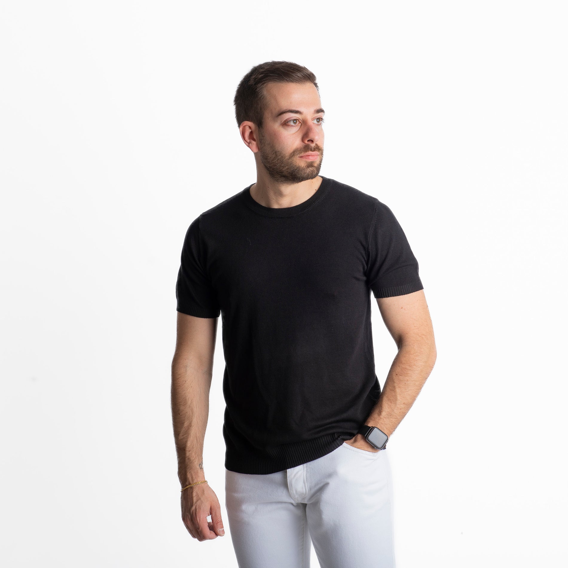T-shirt in Maglia Nera