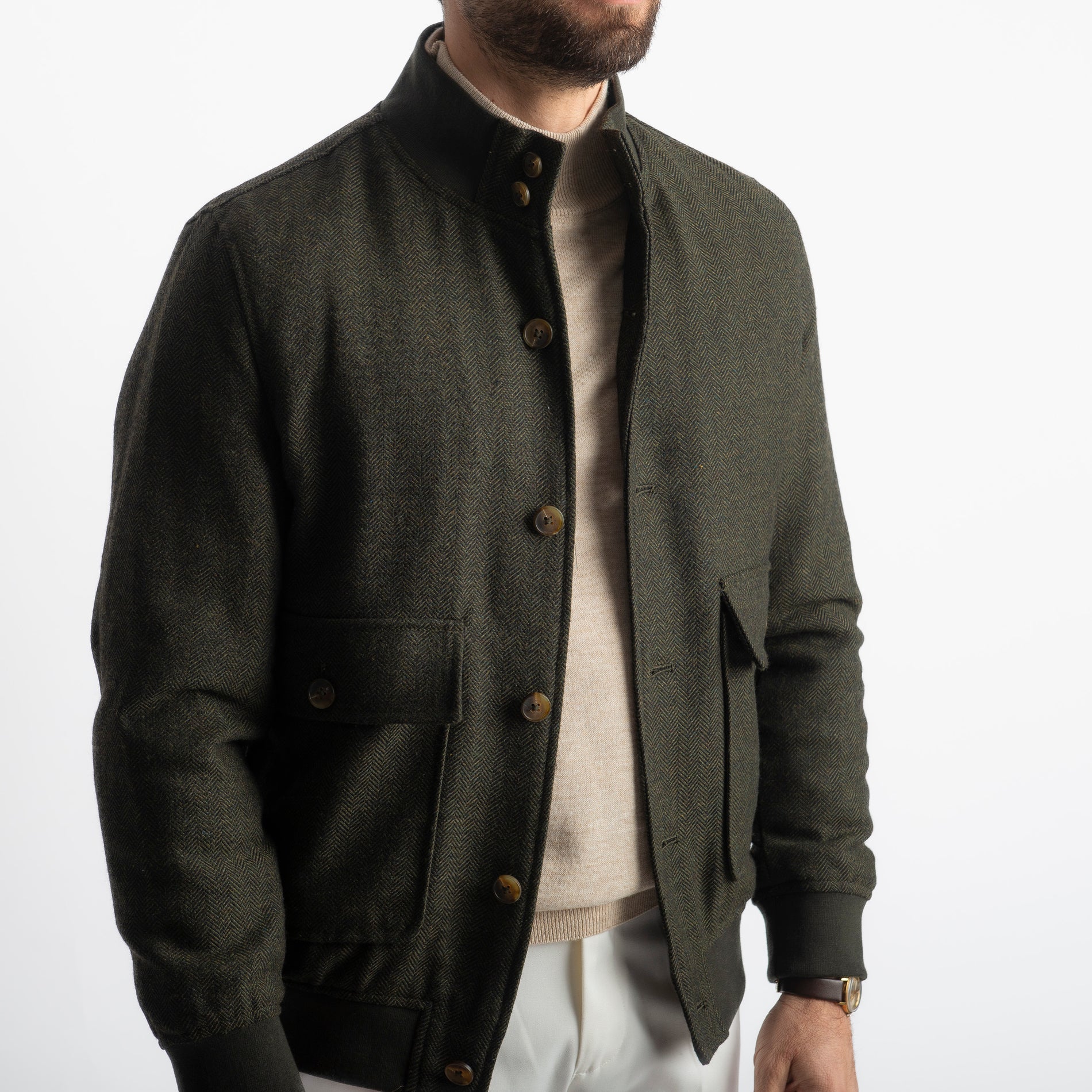 Giubbotto Polo Spigato Verde