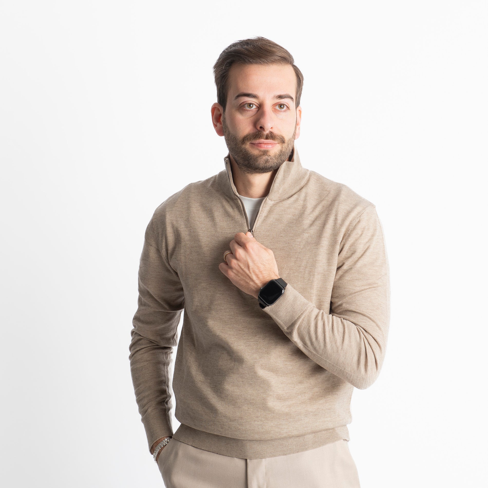 Lupetto Mezza Zip IT006 Beige
