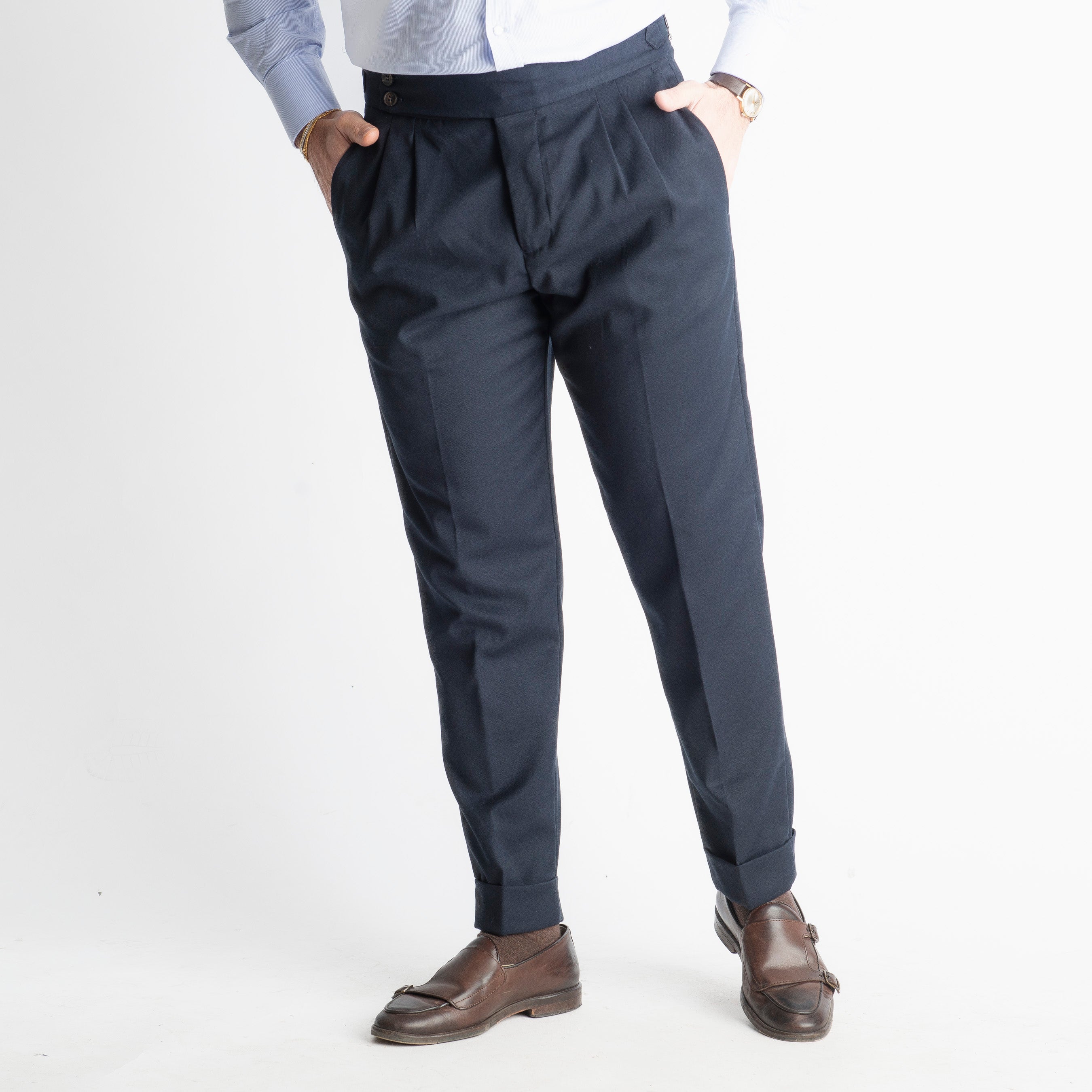 Pantalone Pisa Con Fibbia Blu