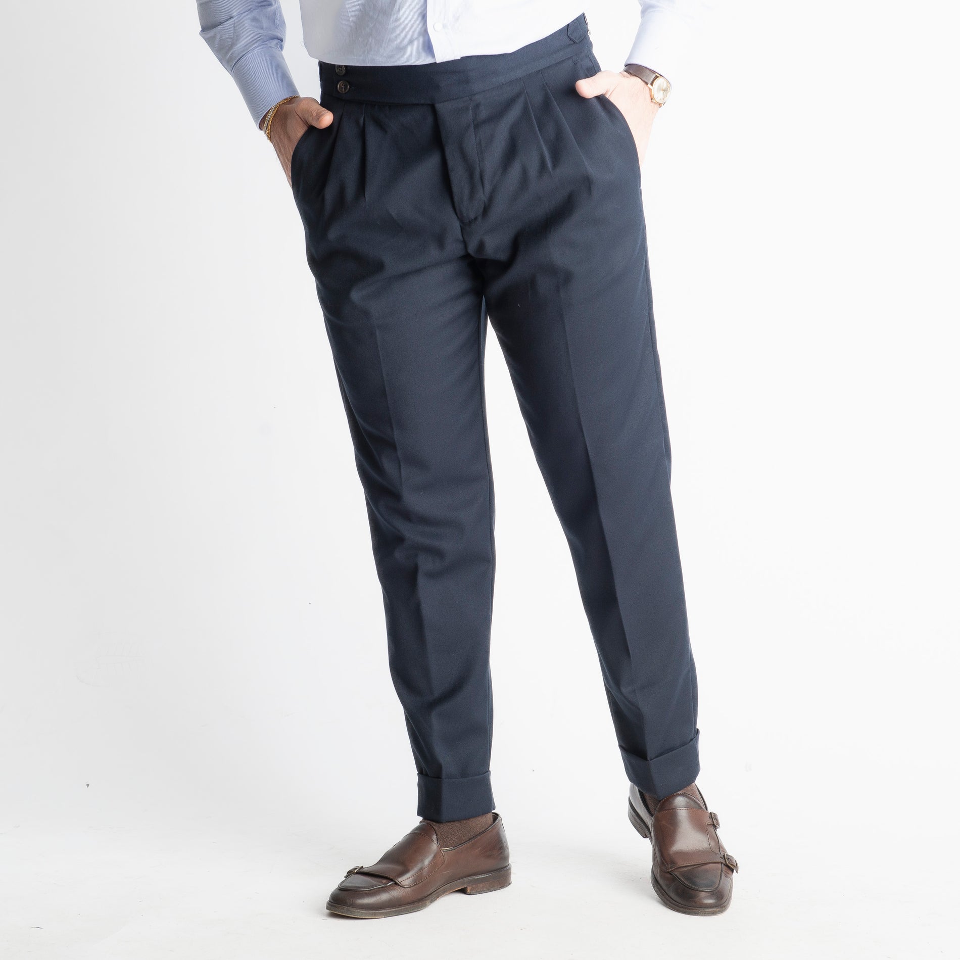 Pantalone Pisa Con Fibbia Blu