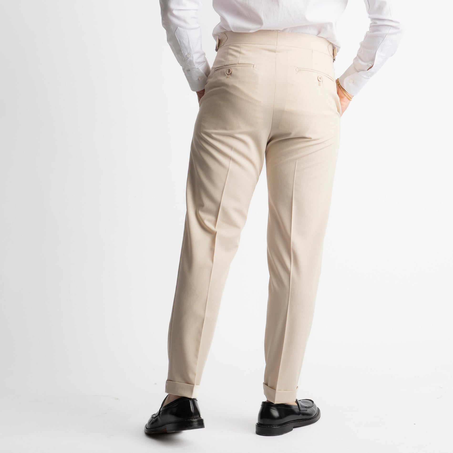 Pantalone Miller Doppia Fibbia Beige