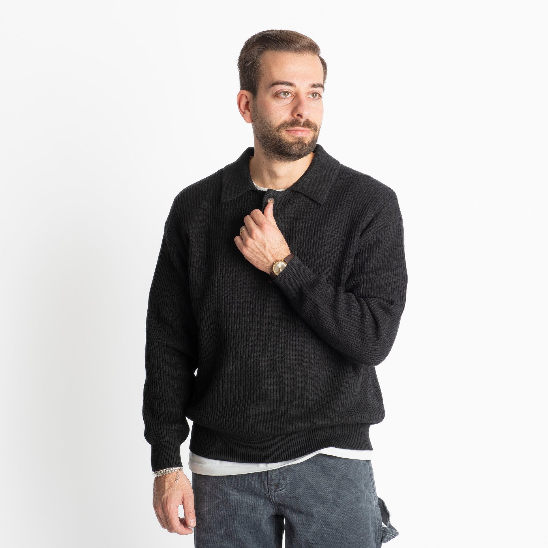 Polo Relax-Fit W8611 Nero