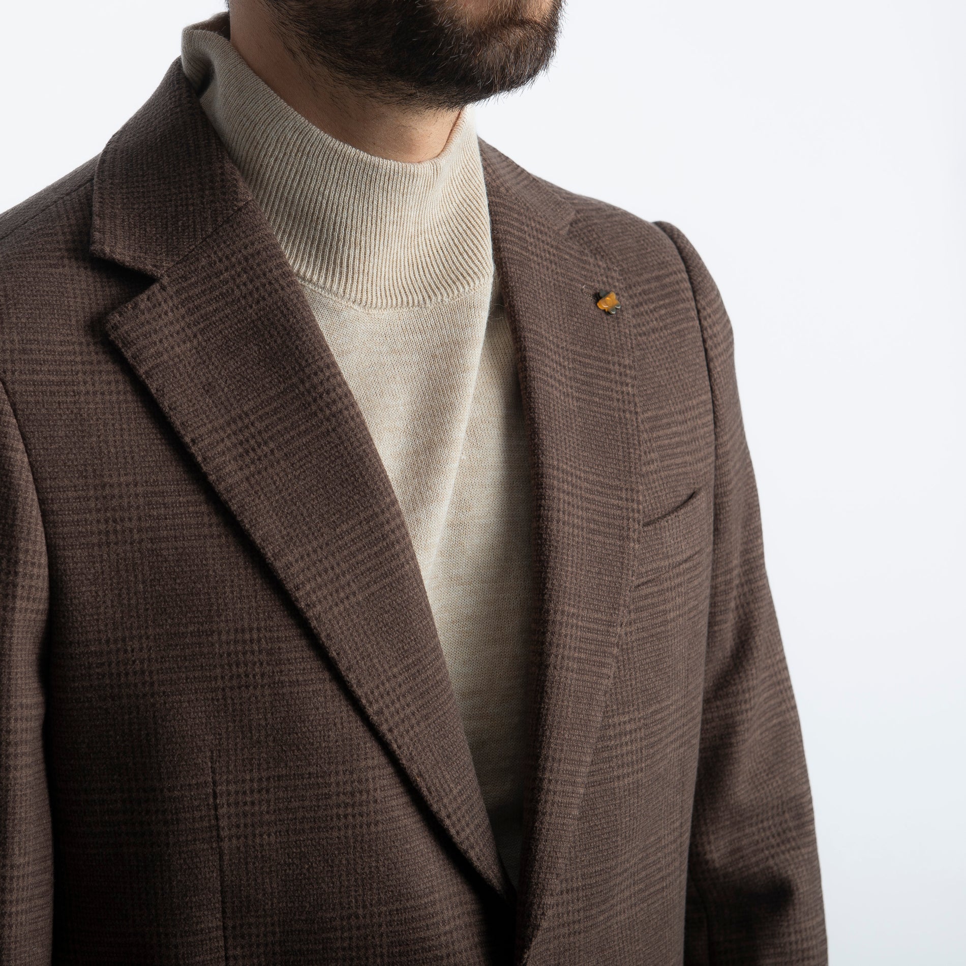 Giacca Monopetto Quadri Moro