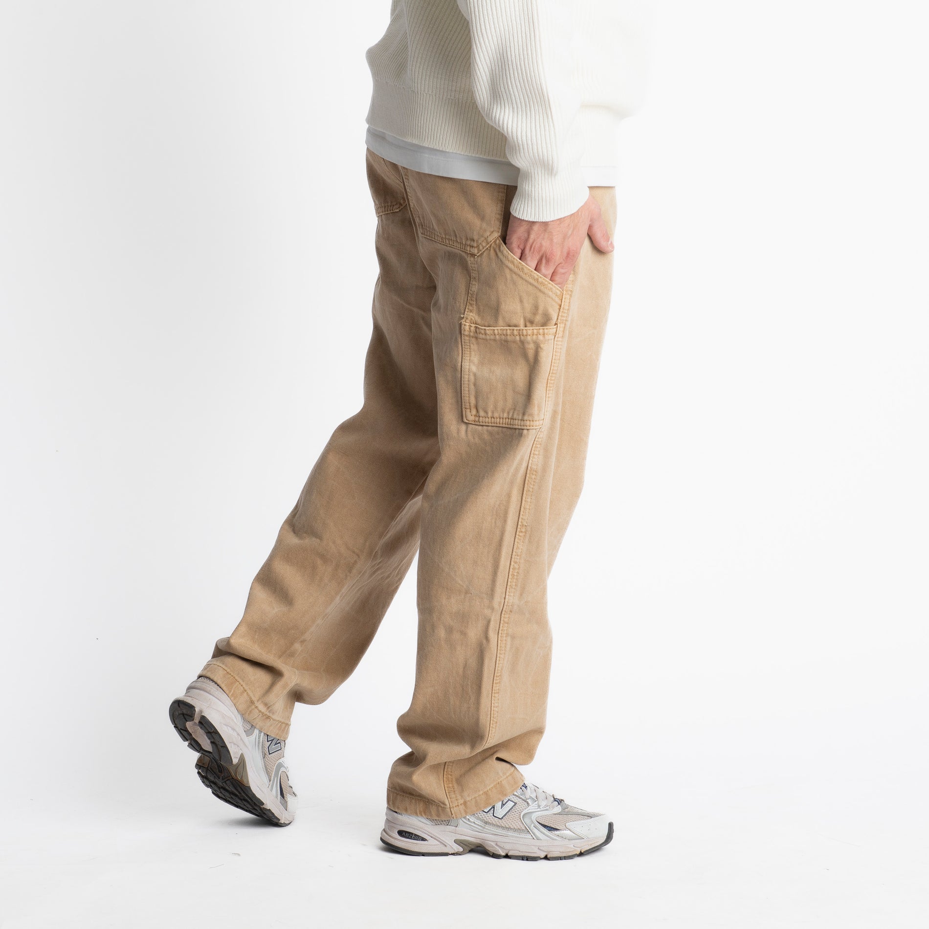 Jeans Baggy Fit Slavato Beige