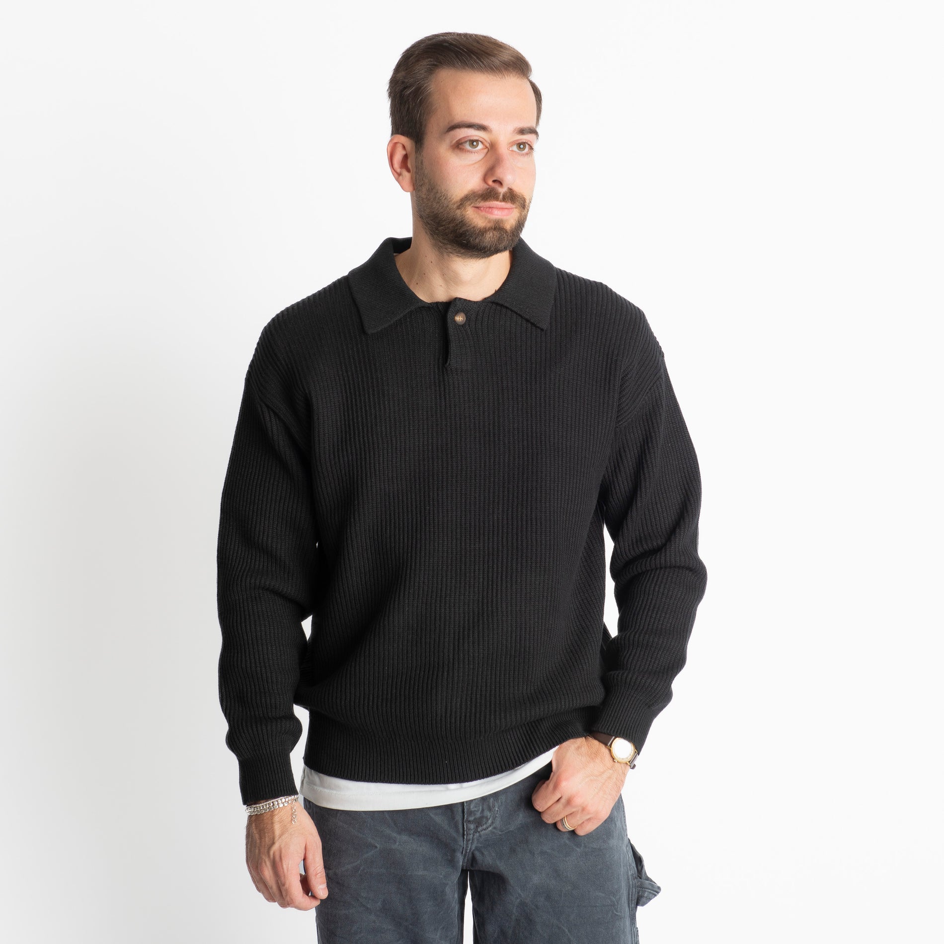Polo Relax-Fit W8611 Nero
