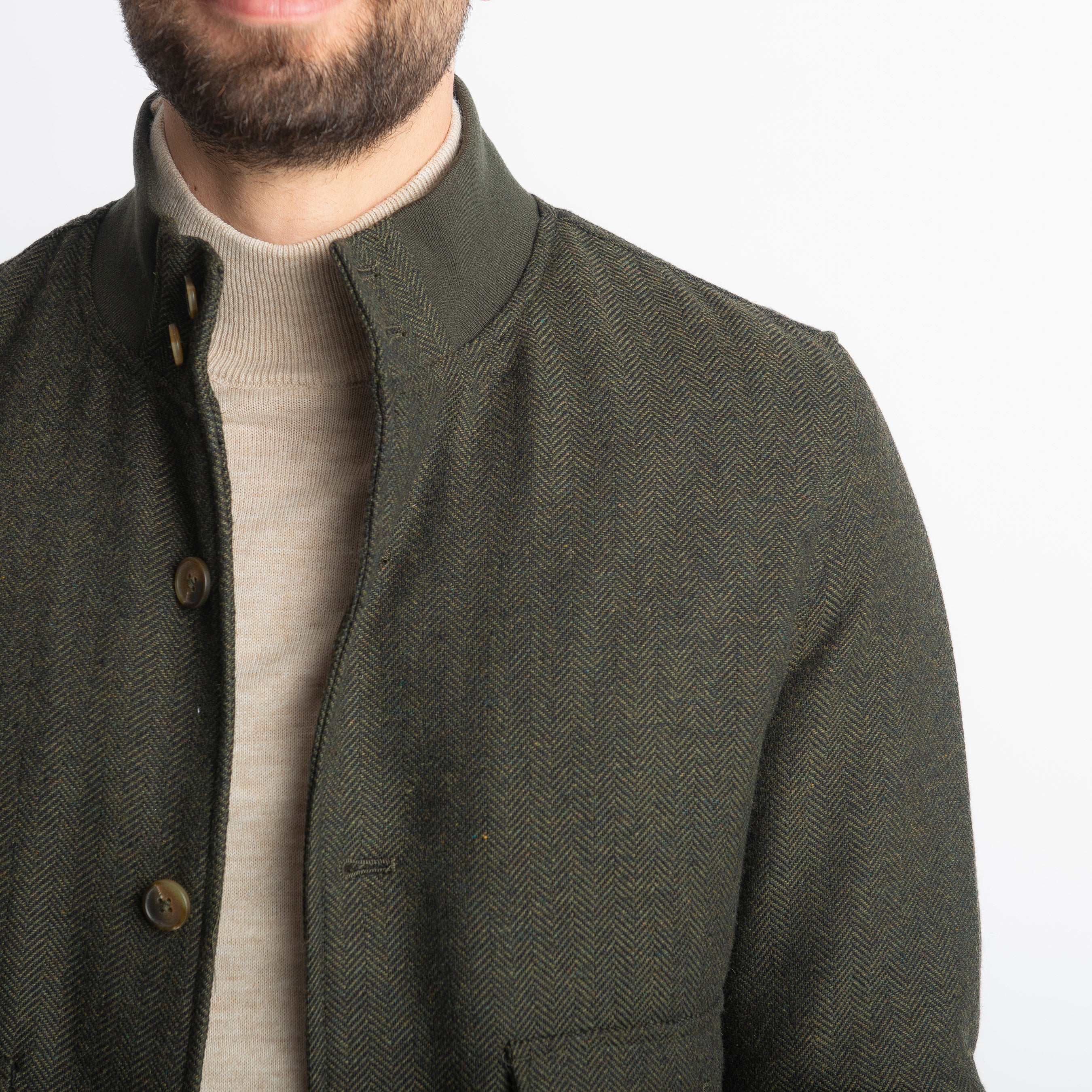 Giubbotto Polo Spigato Verde