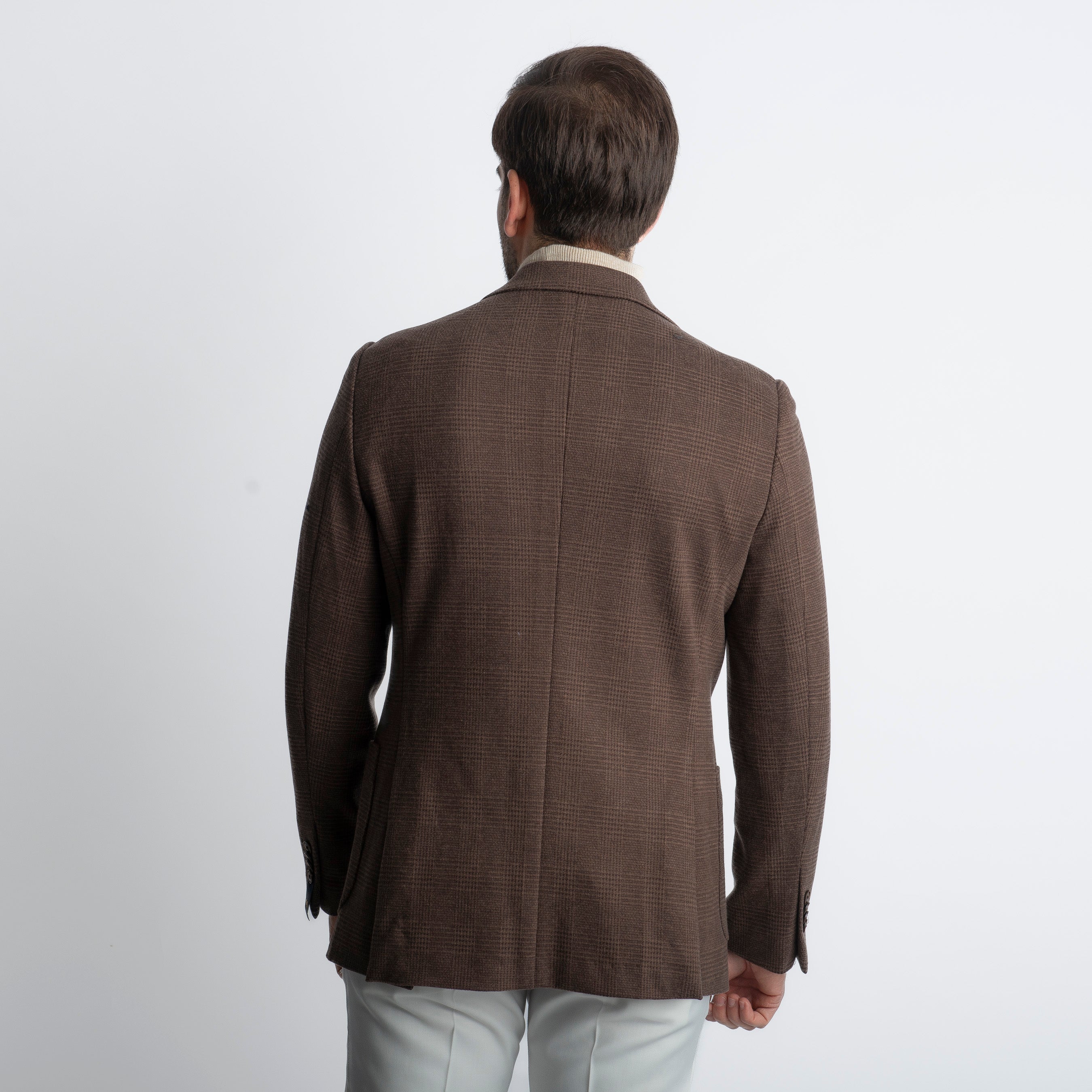 Giacca Monopetto Quadri Moro