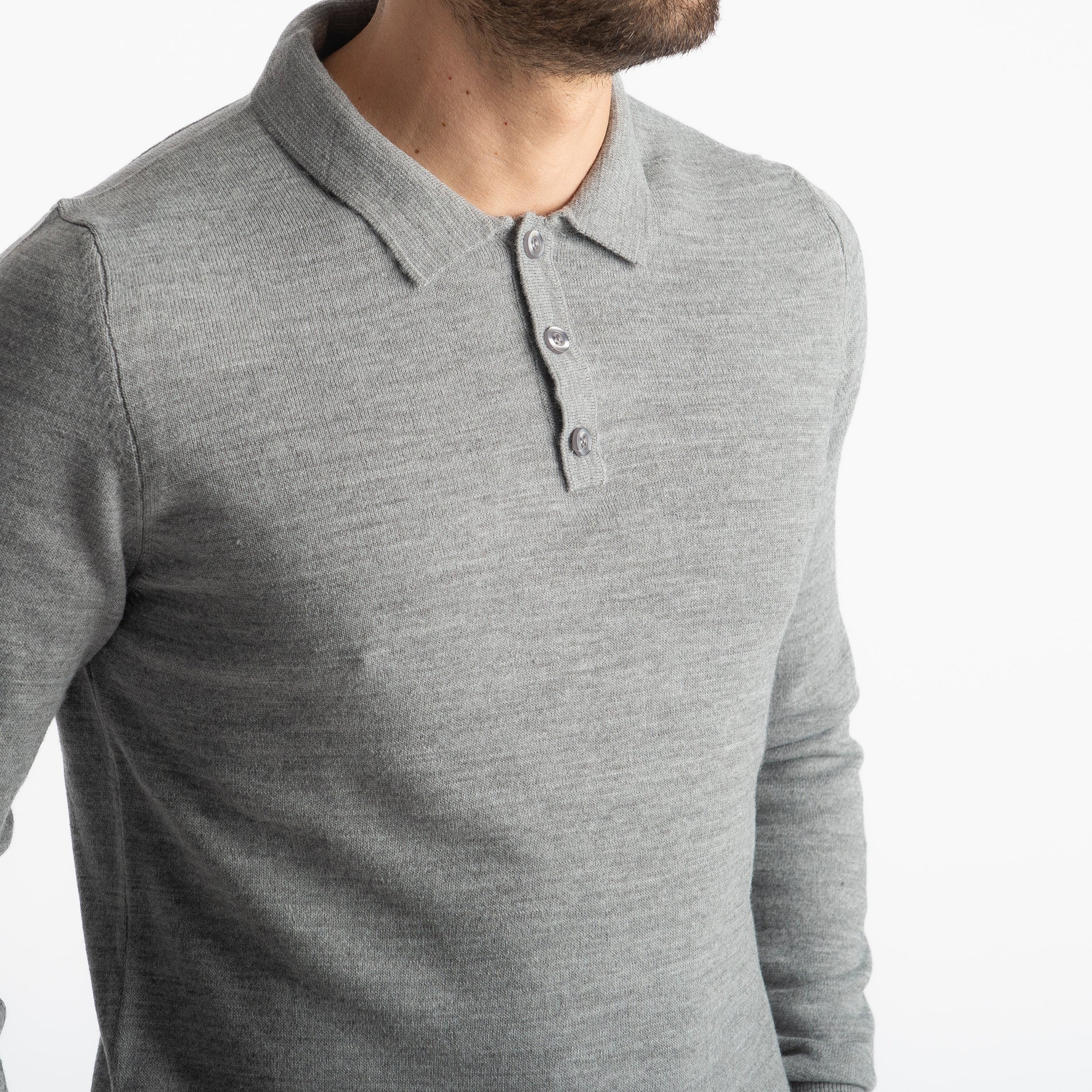 Polo Lana Merinos Grigio
