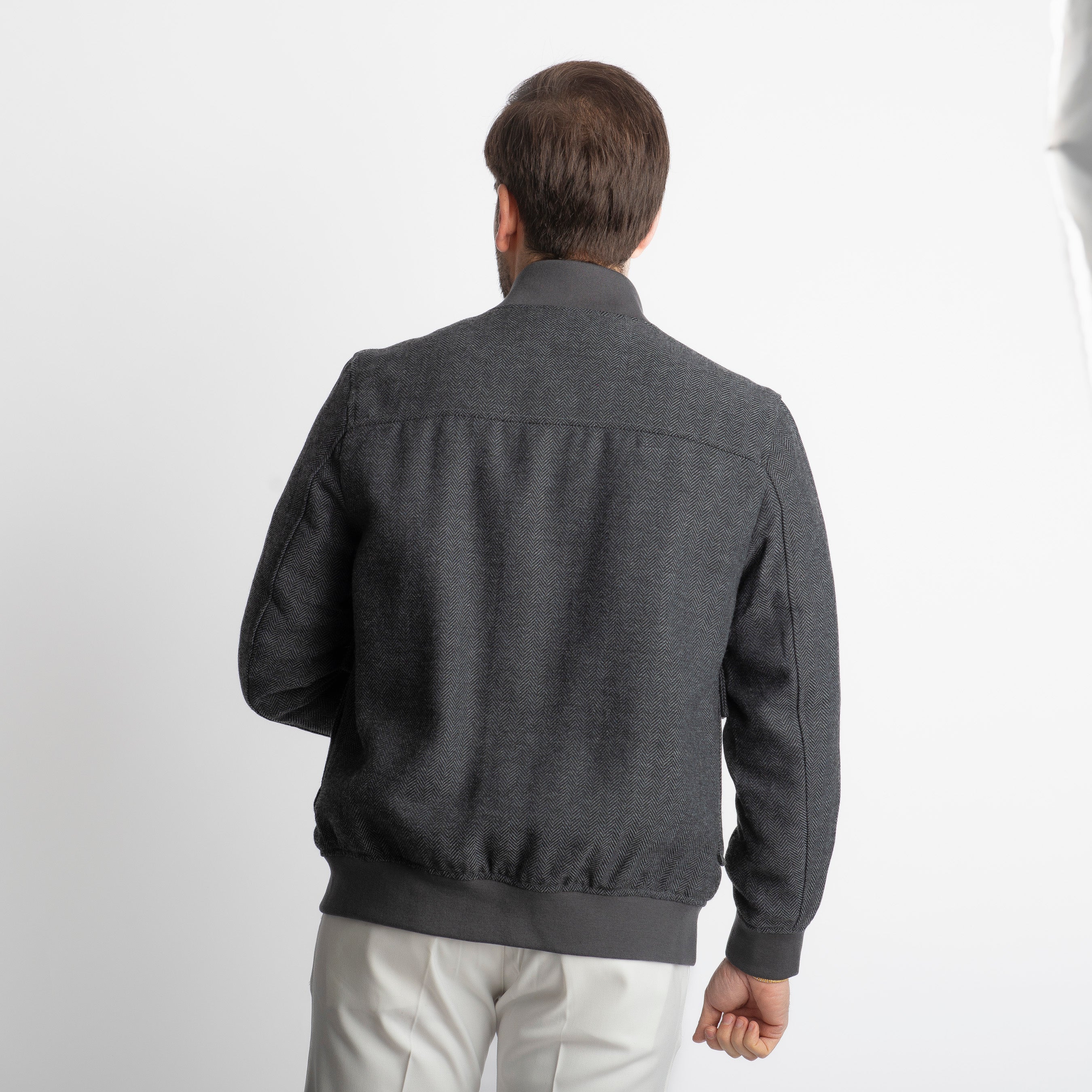 Giubbotto Polo Spigato Grigio