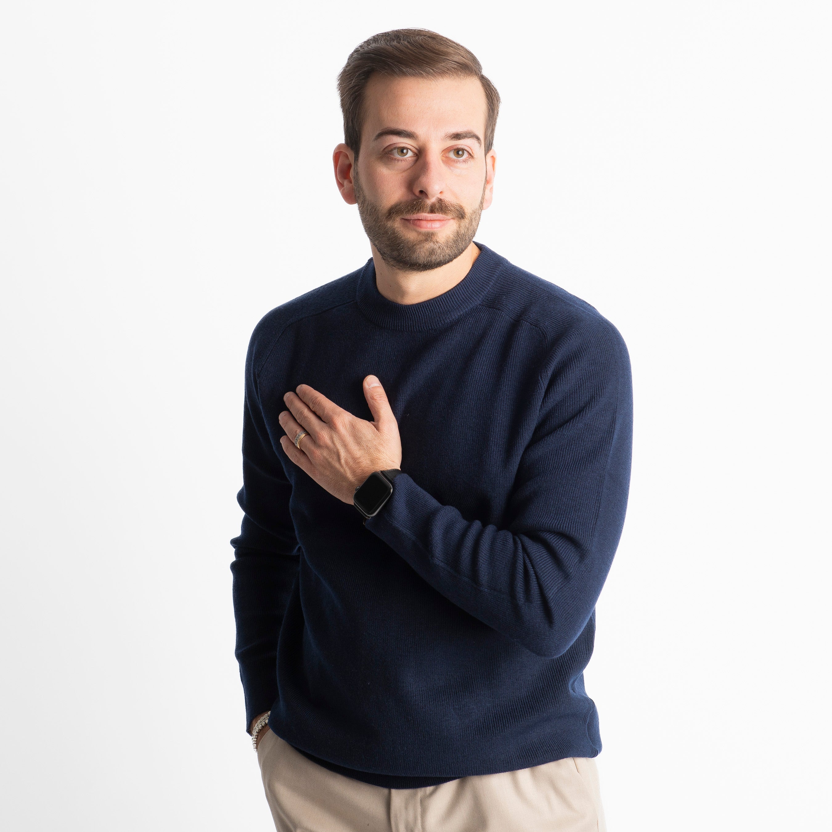 Maglioncino X875 A Costine Blu