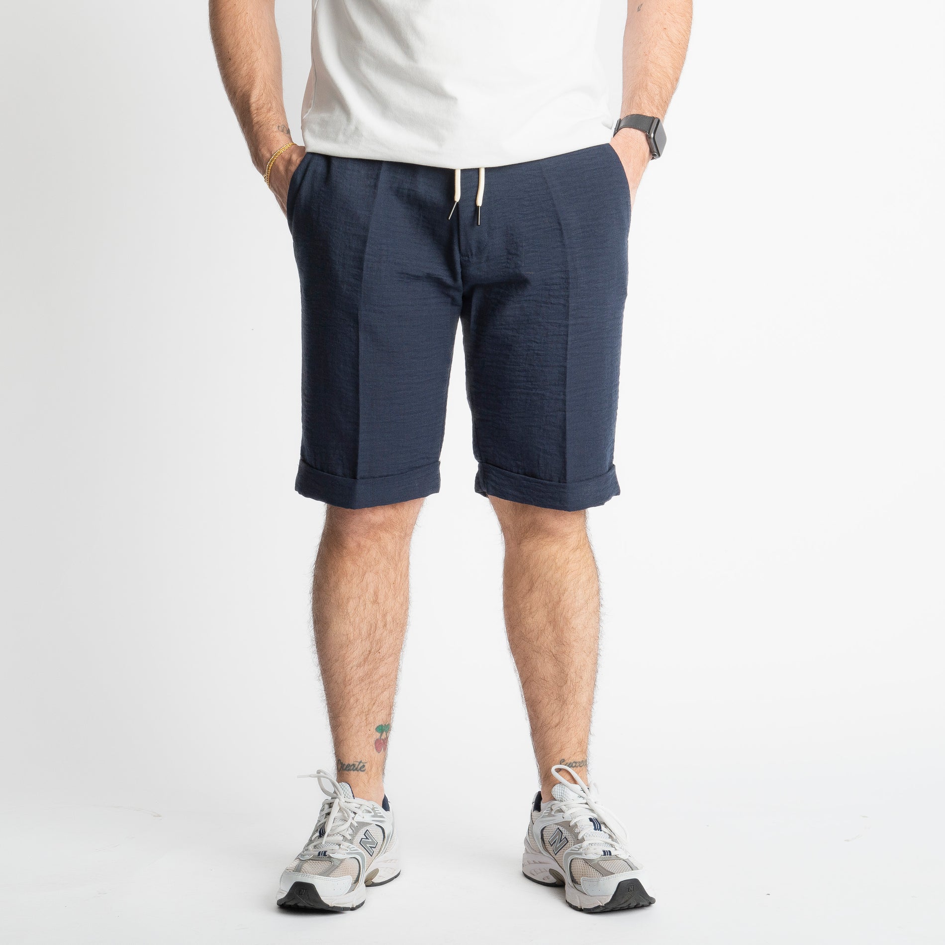 Bermuda Uomo in Lino Blu