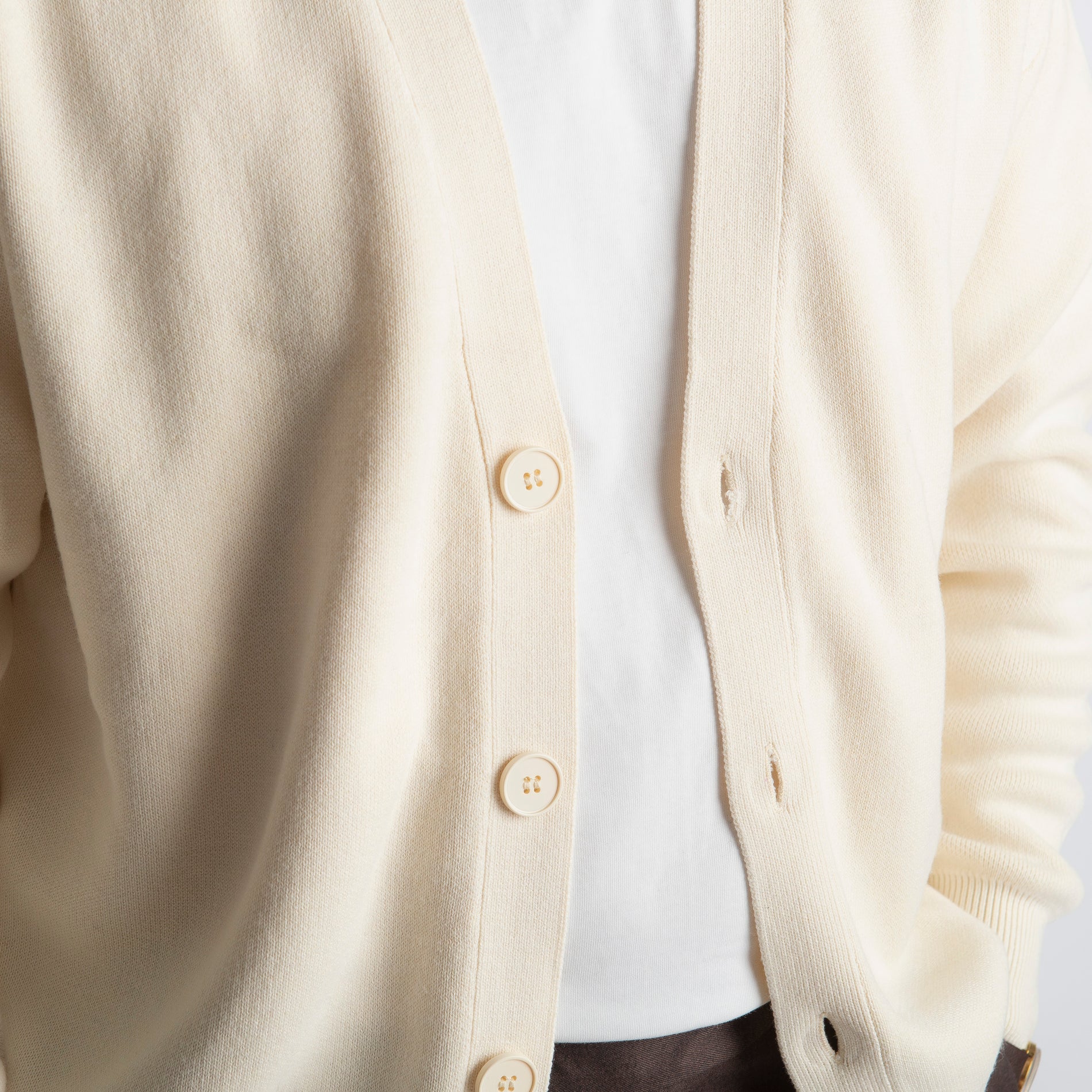Cardigan Relax-fit W8602 Panna