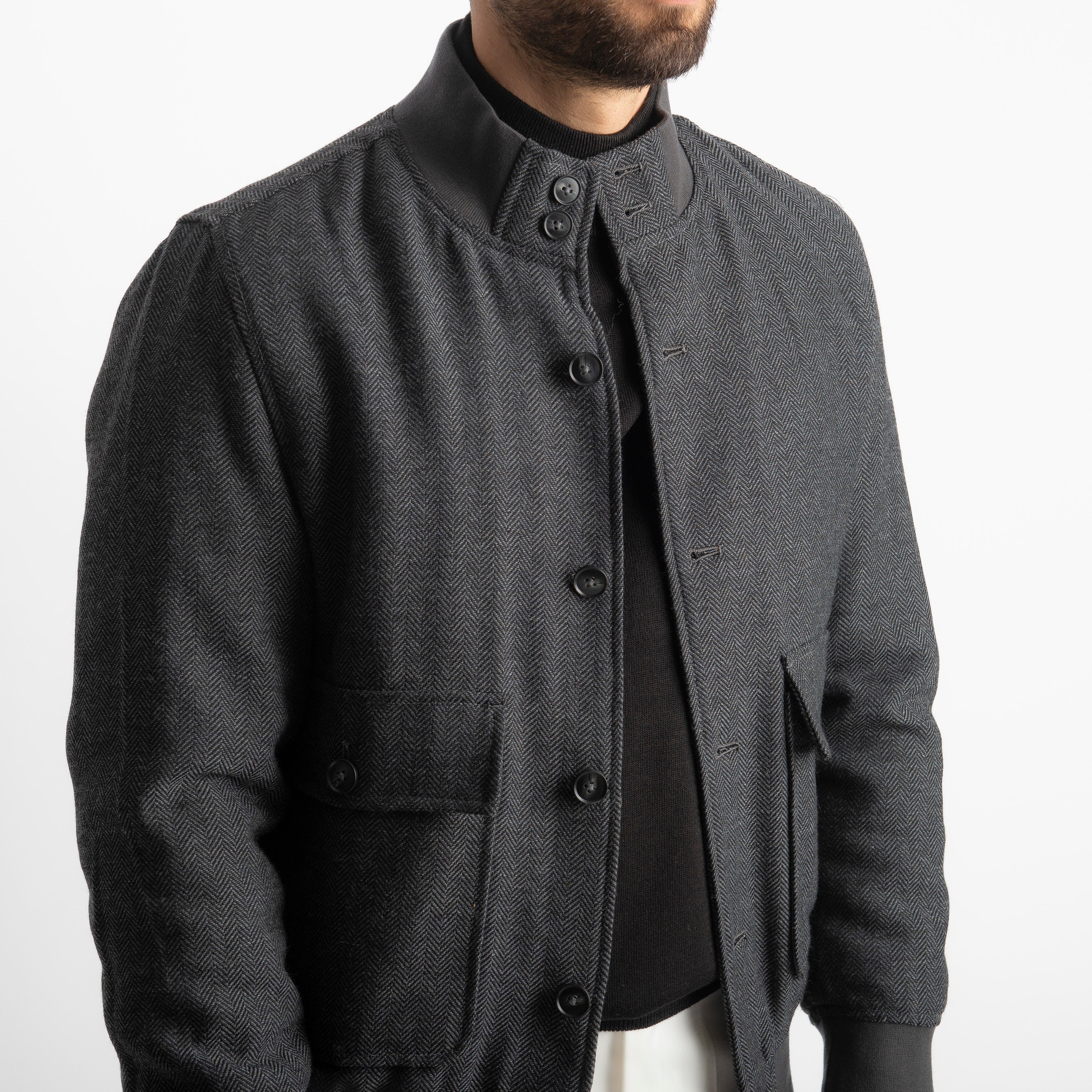 Giubbotto Polo Spigato Grigio