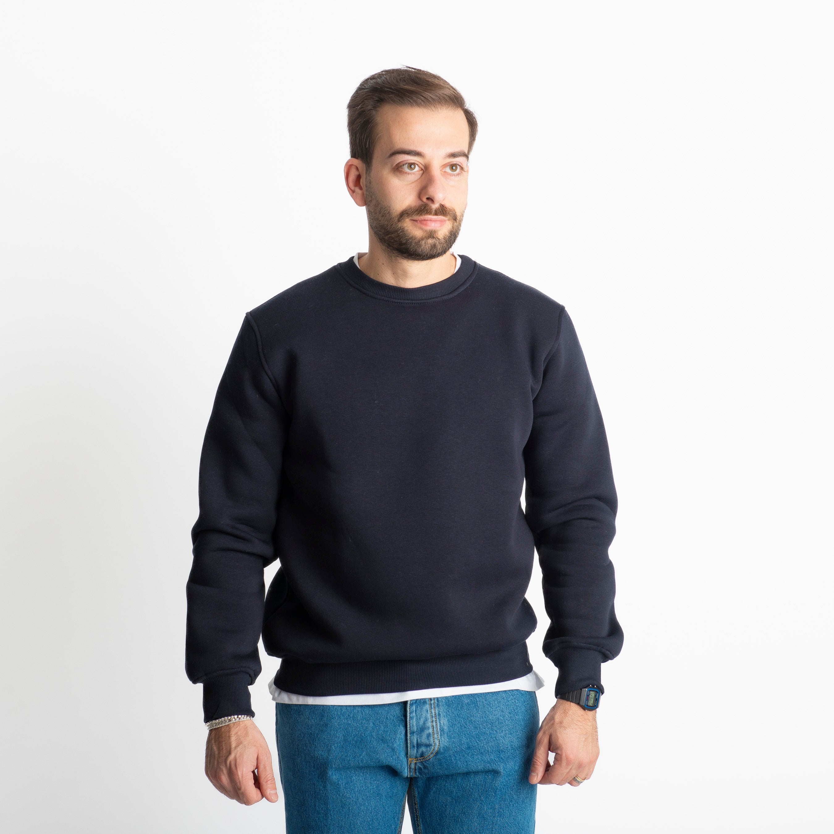 Felpa Uomo Girocollo 0310 Blu