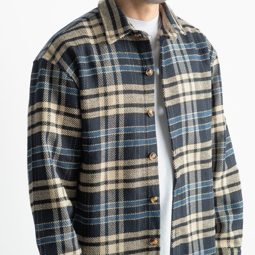 Camicia in Flanella a Quadri Nero/Blu