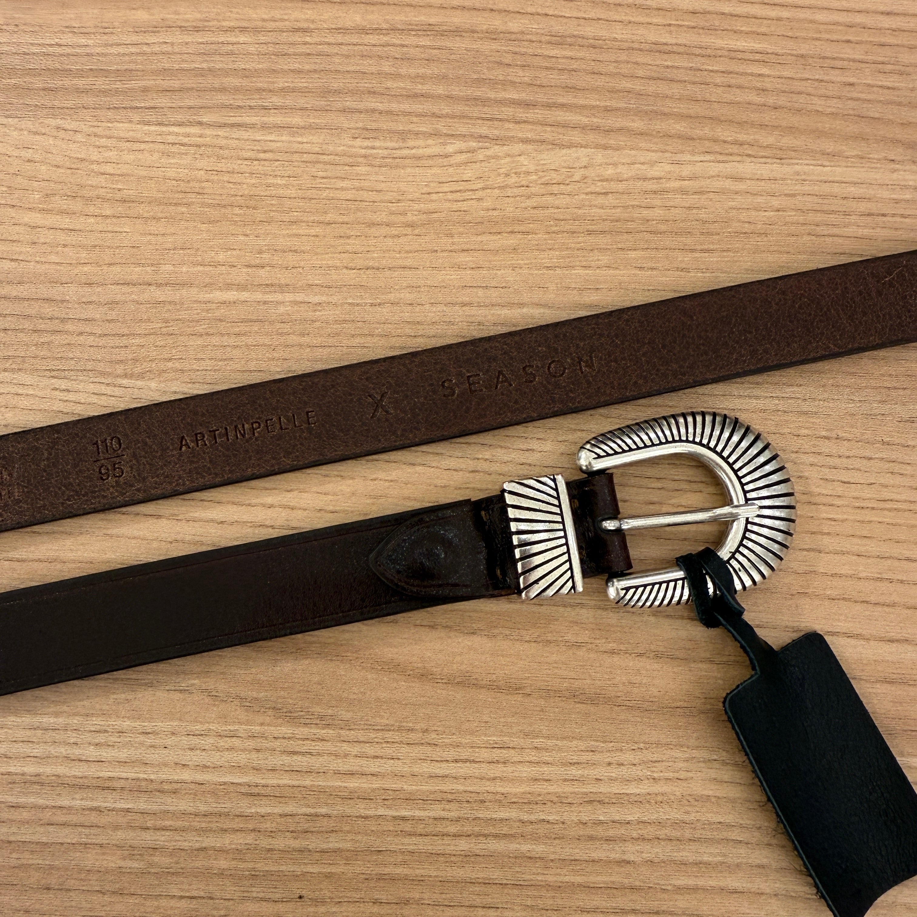 Cintura Texana in Cuoio Trittico Testa di Moro