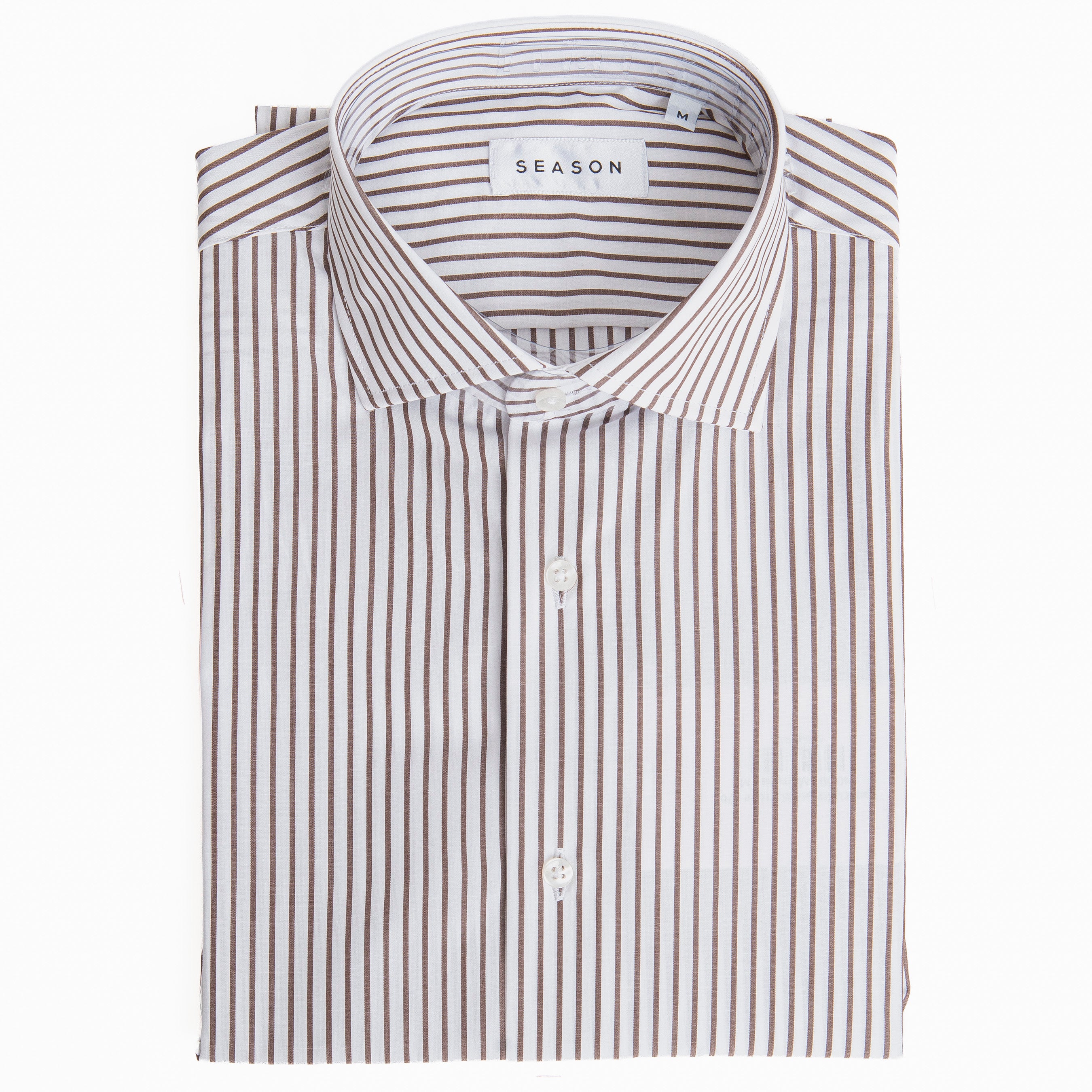 Camicia Rigata Marrone 276