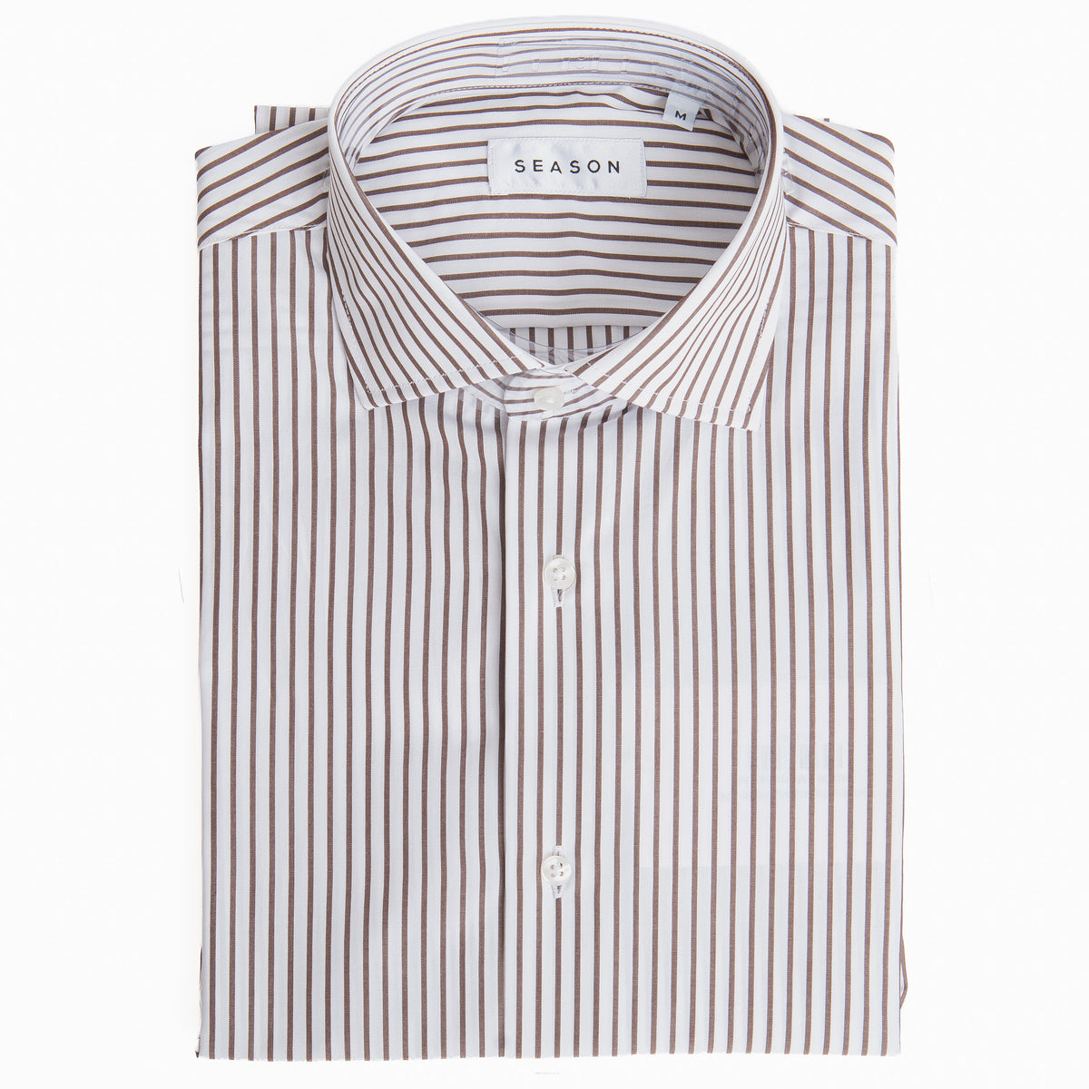 Camicia Rigata Marrone 276