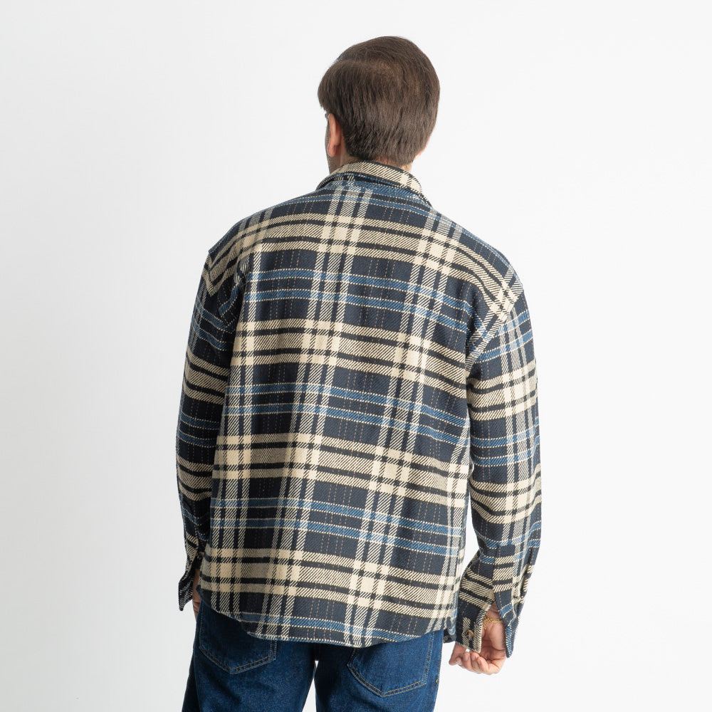 Camicia in Flanella a Quadri Nero/Blu