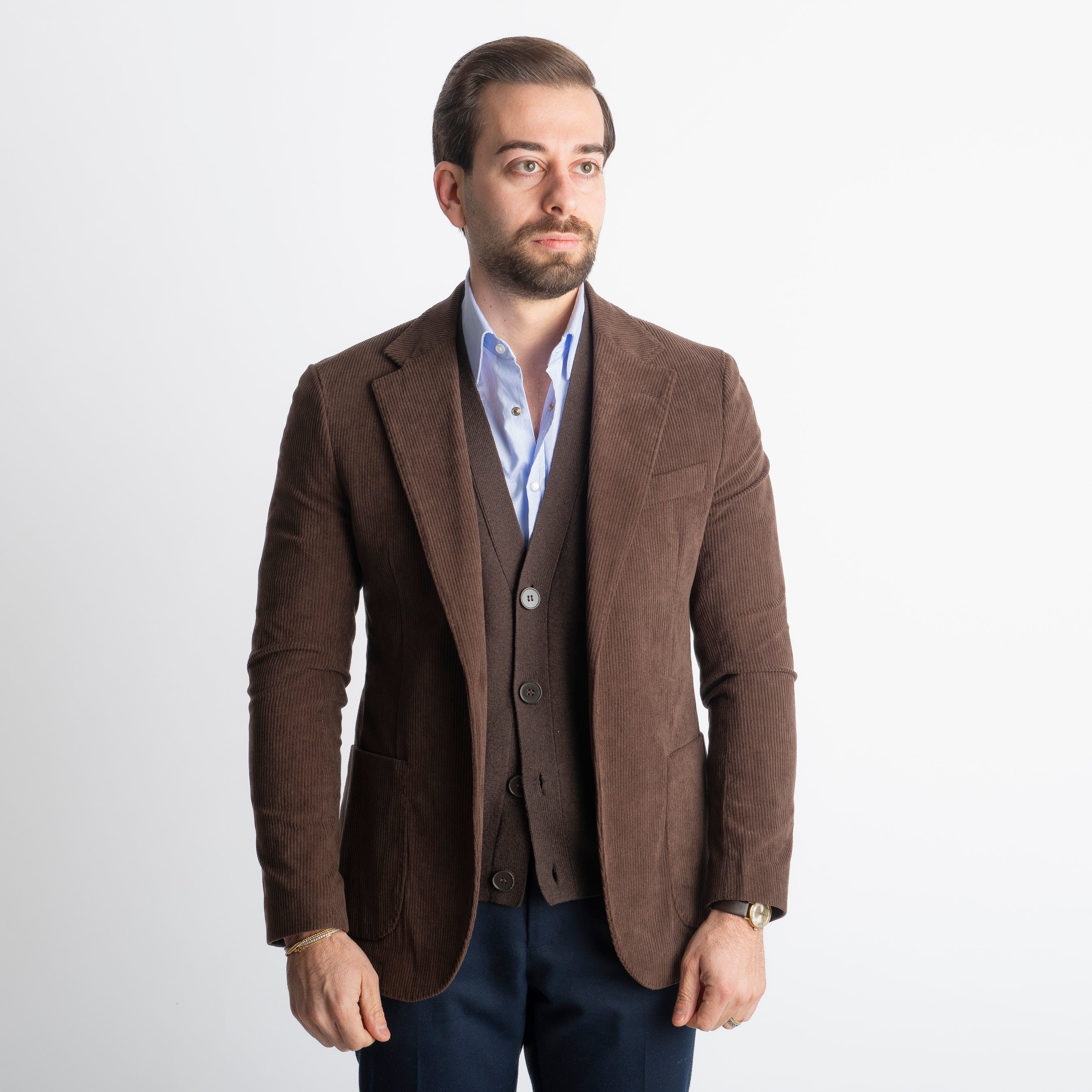 Giacca Monopetto in Velluto Moro