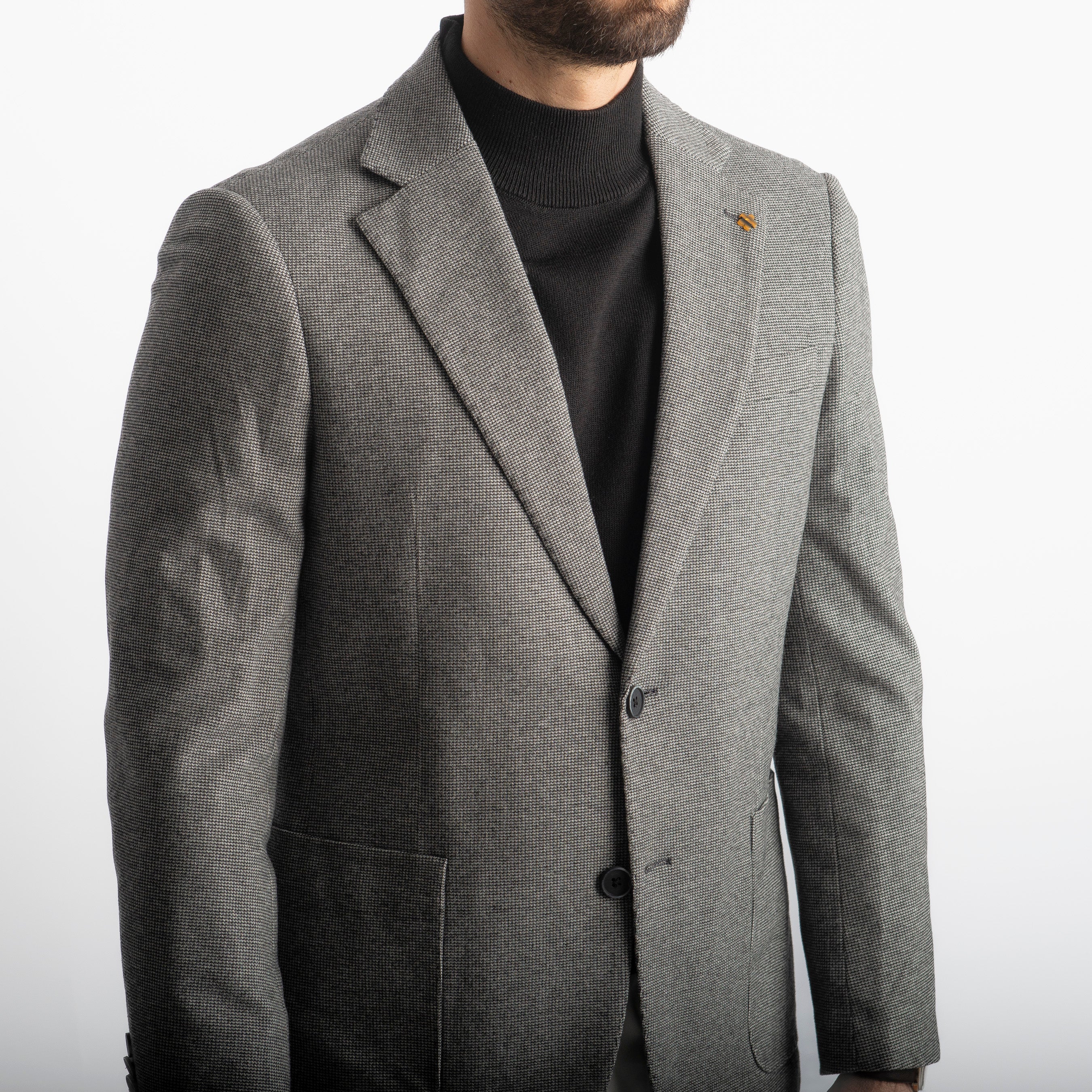 Giacca Monopetto Pied Poule Nero