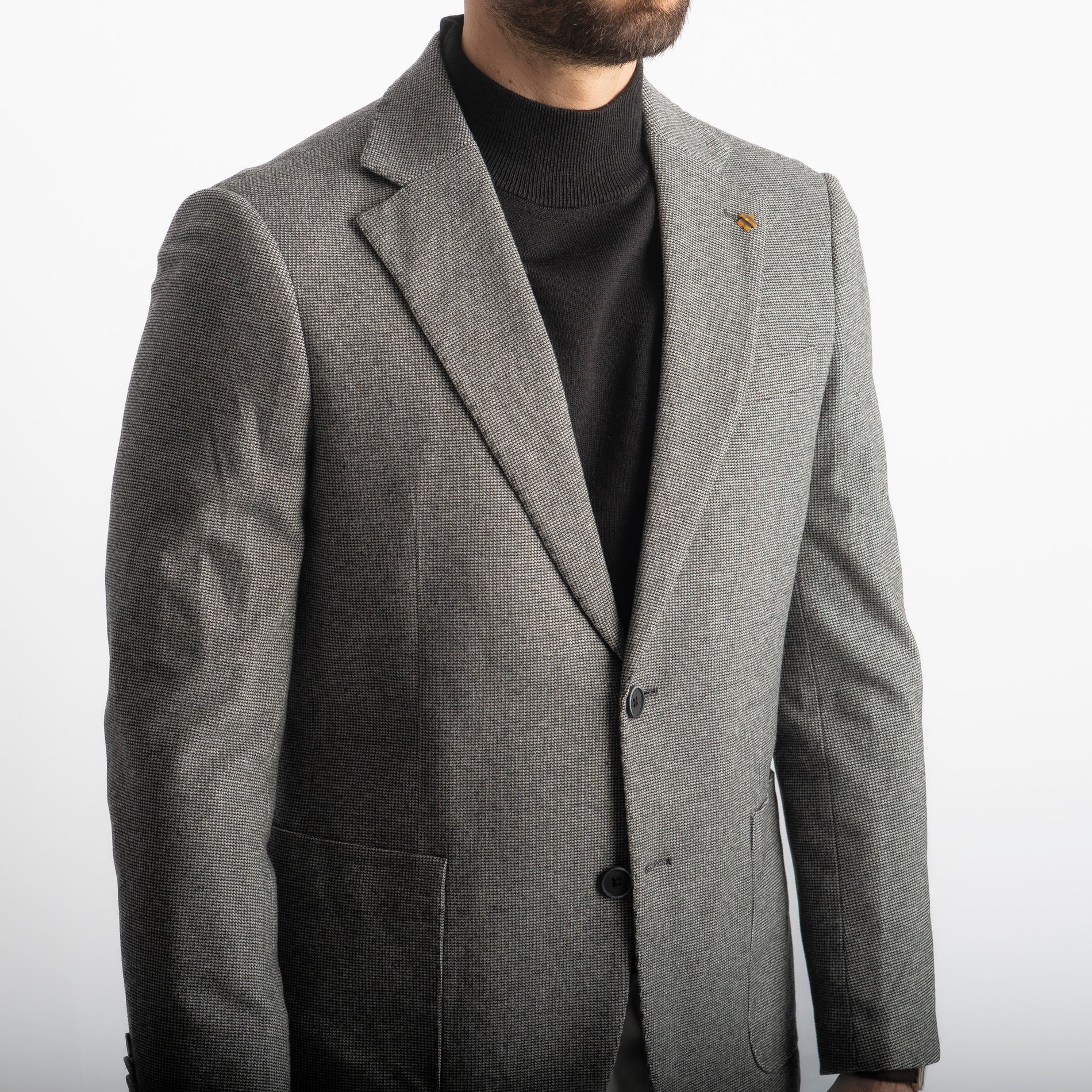 Giacca Monopetto Pied Poule Nero