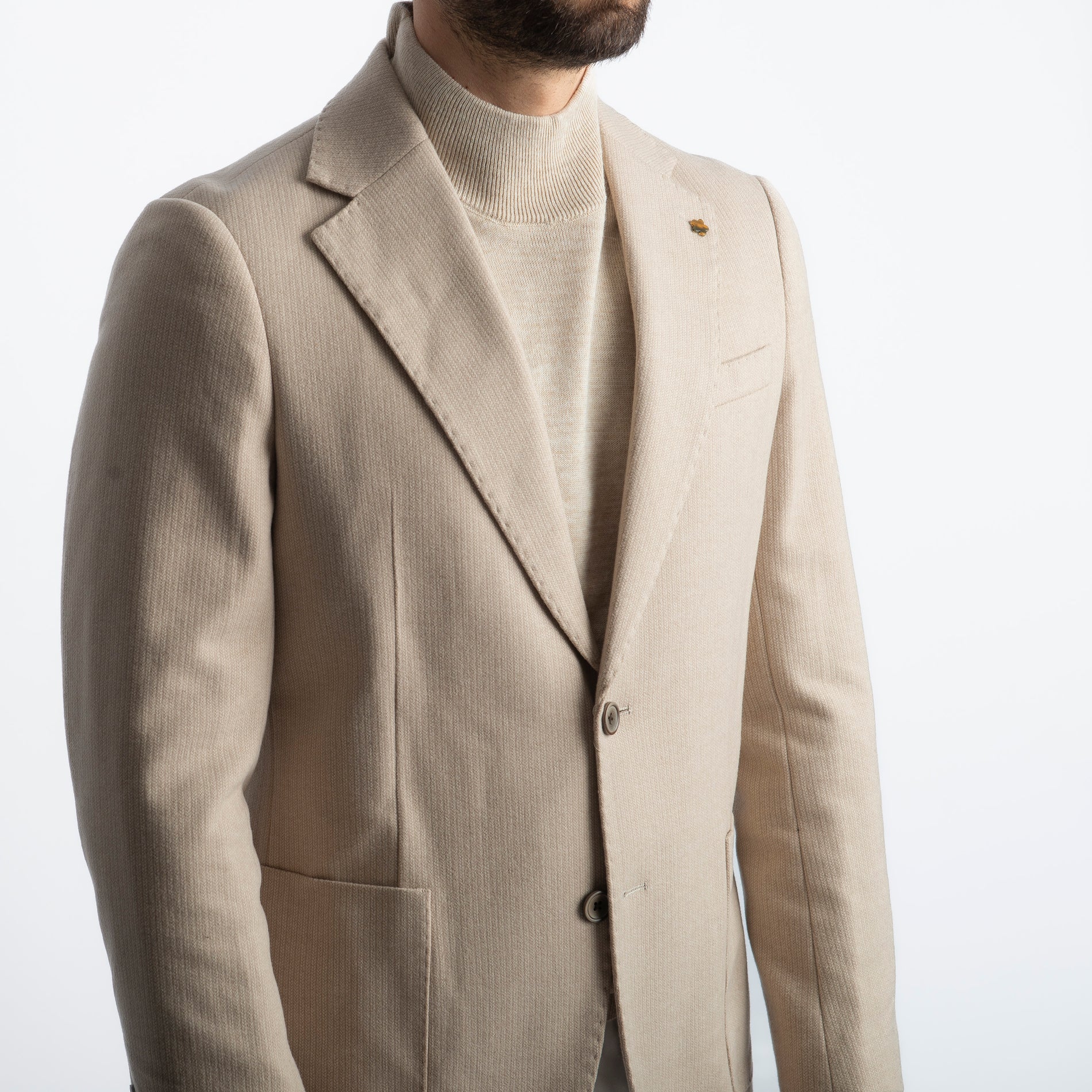 Giacca Monopetto Beige