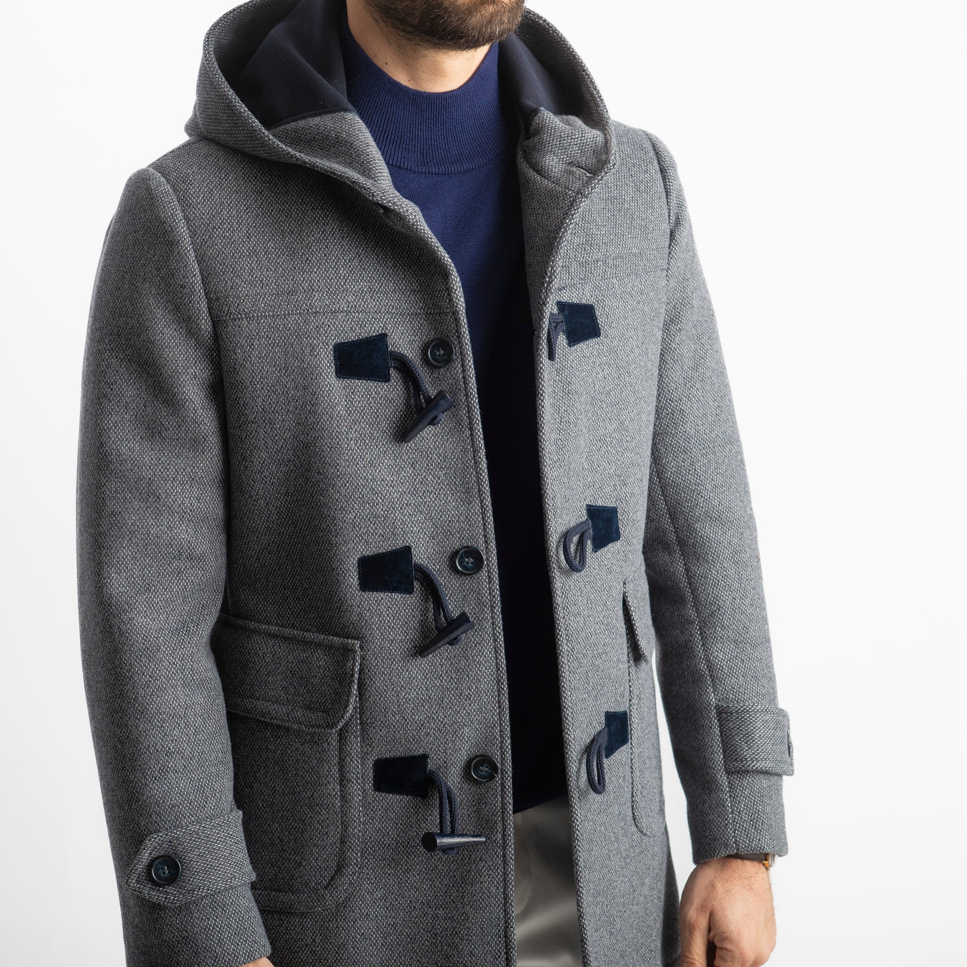 Cappotto Montgomery Spigato Blu