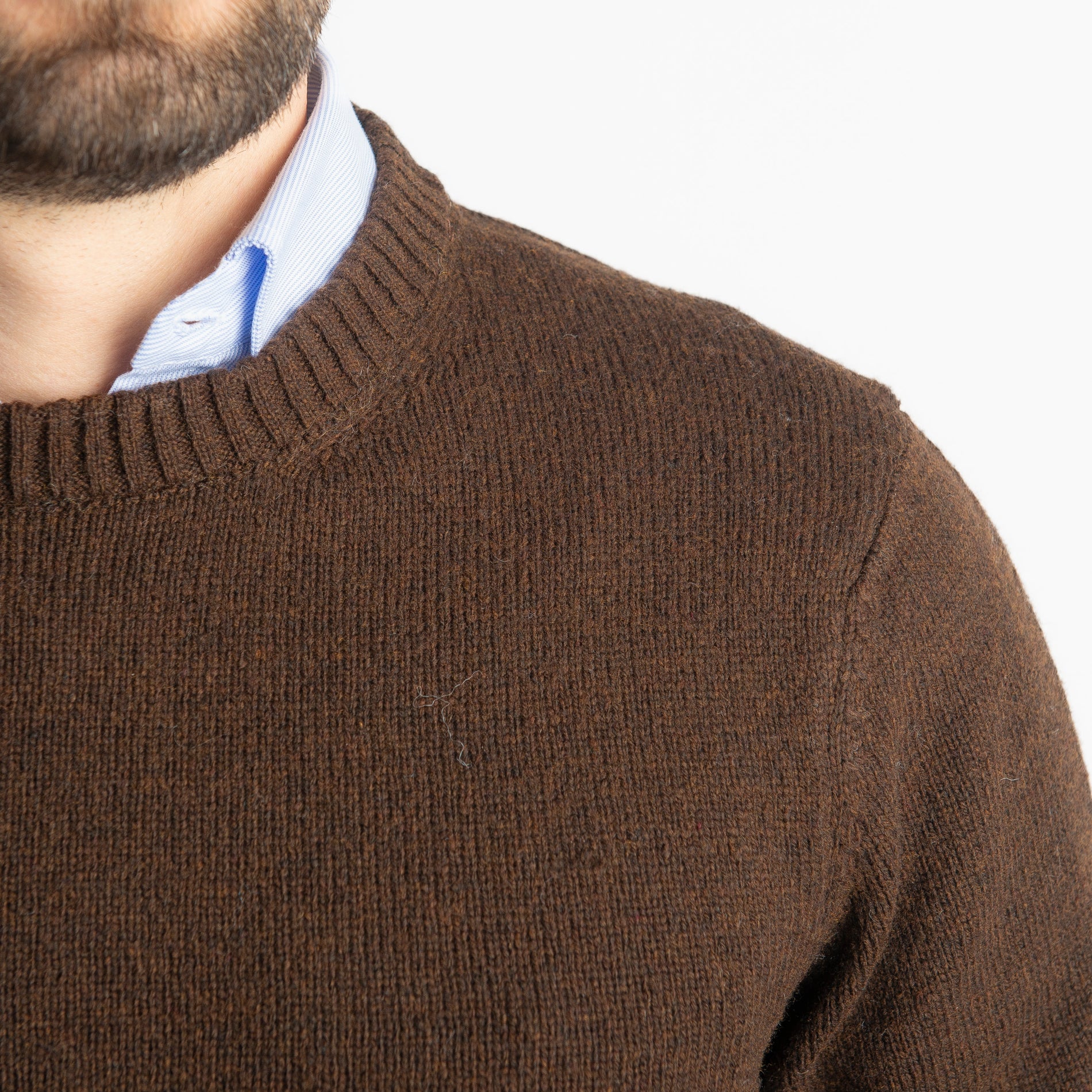 Maglione Girocollo Cortina In Lana Moro