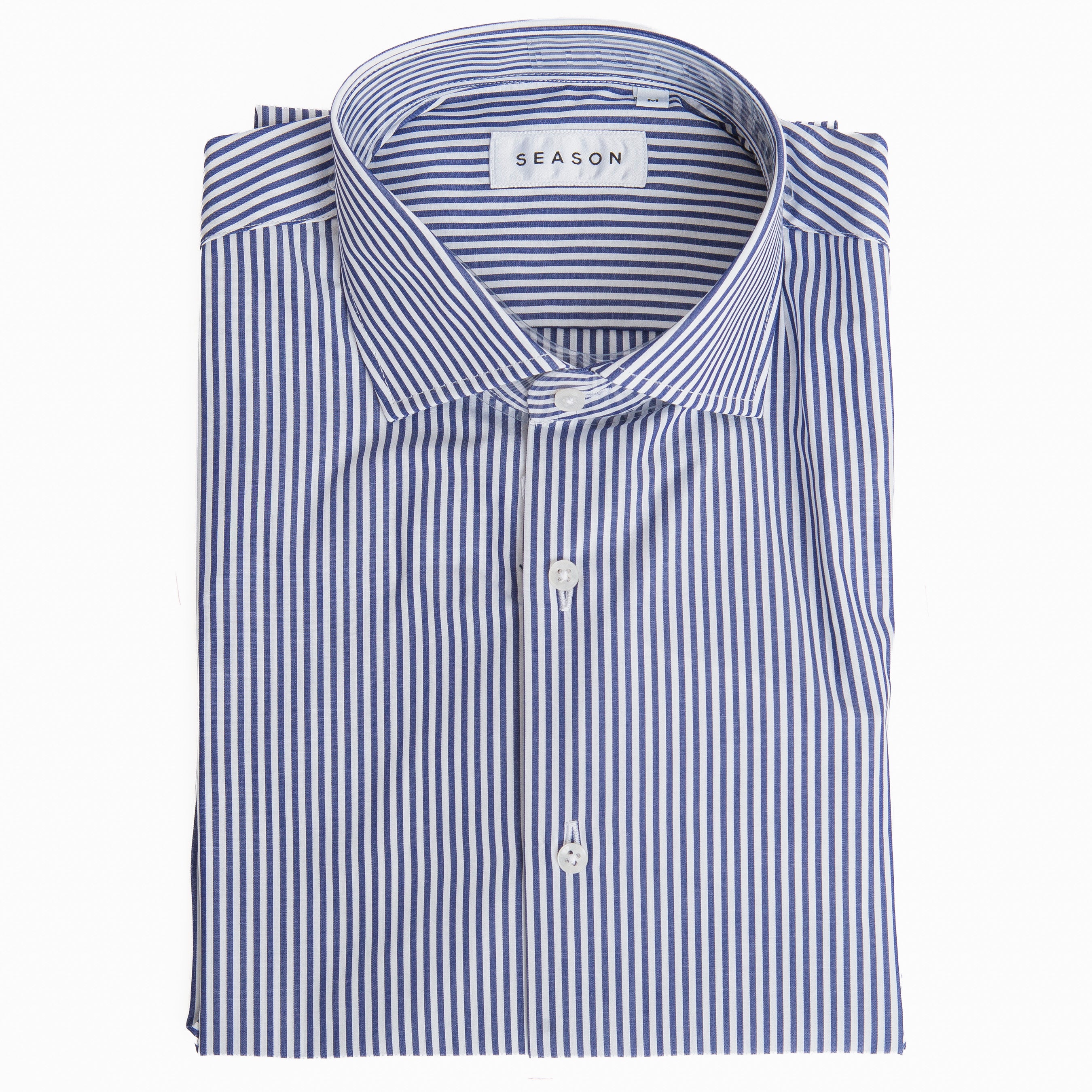 Camicia Rigata Blu Notte 290