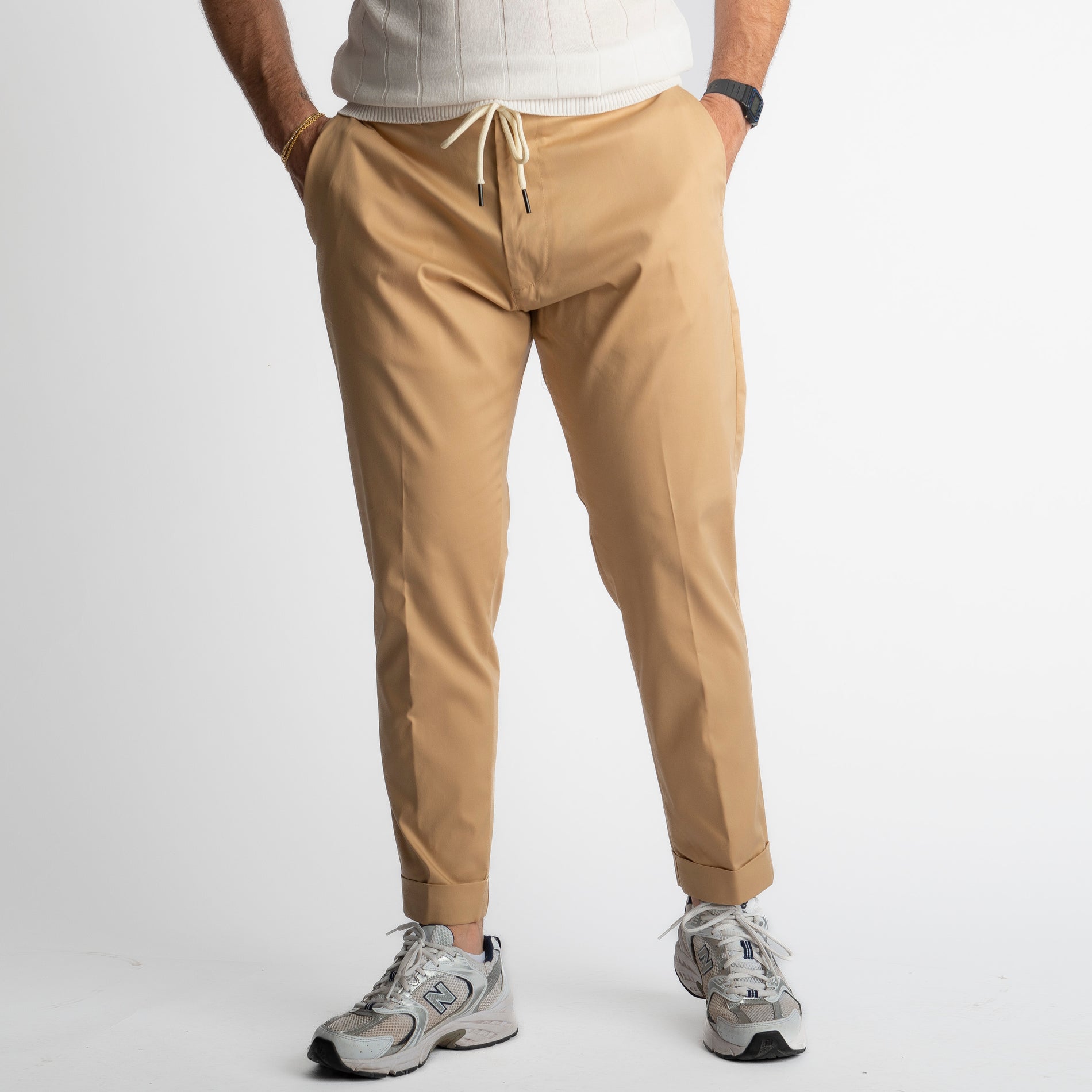 Pantalone Ischia Tessuto no Stiro Beige