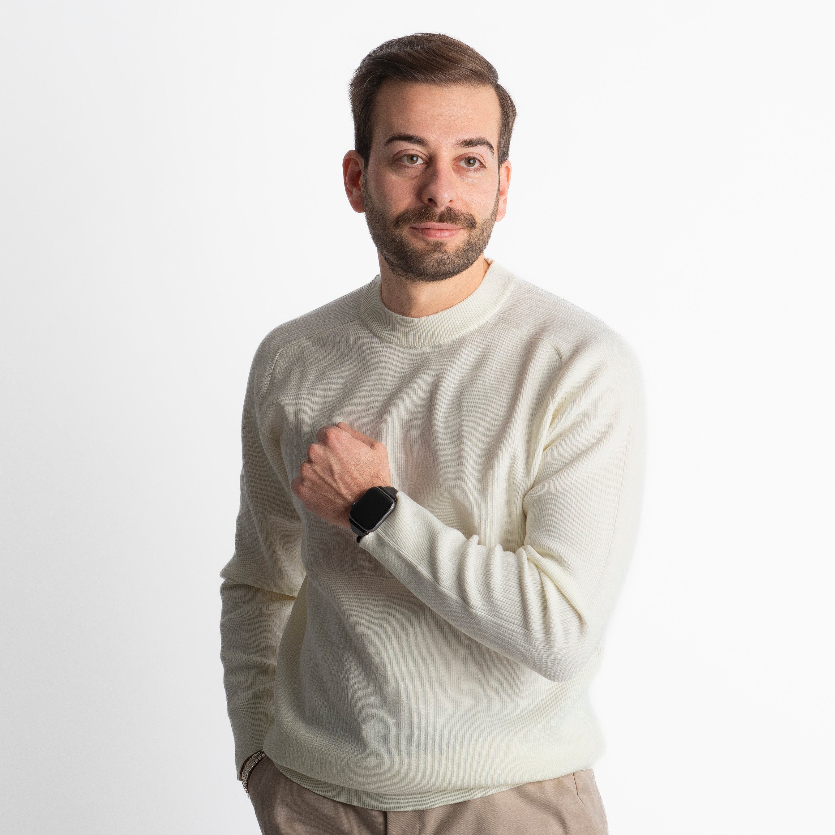 Maglioncino X875 A Costine Panna