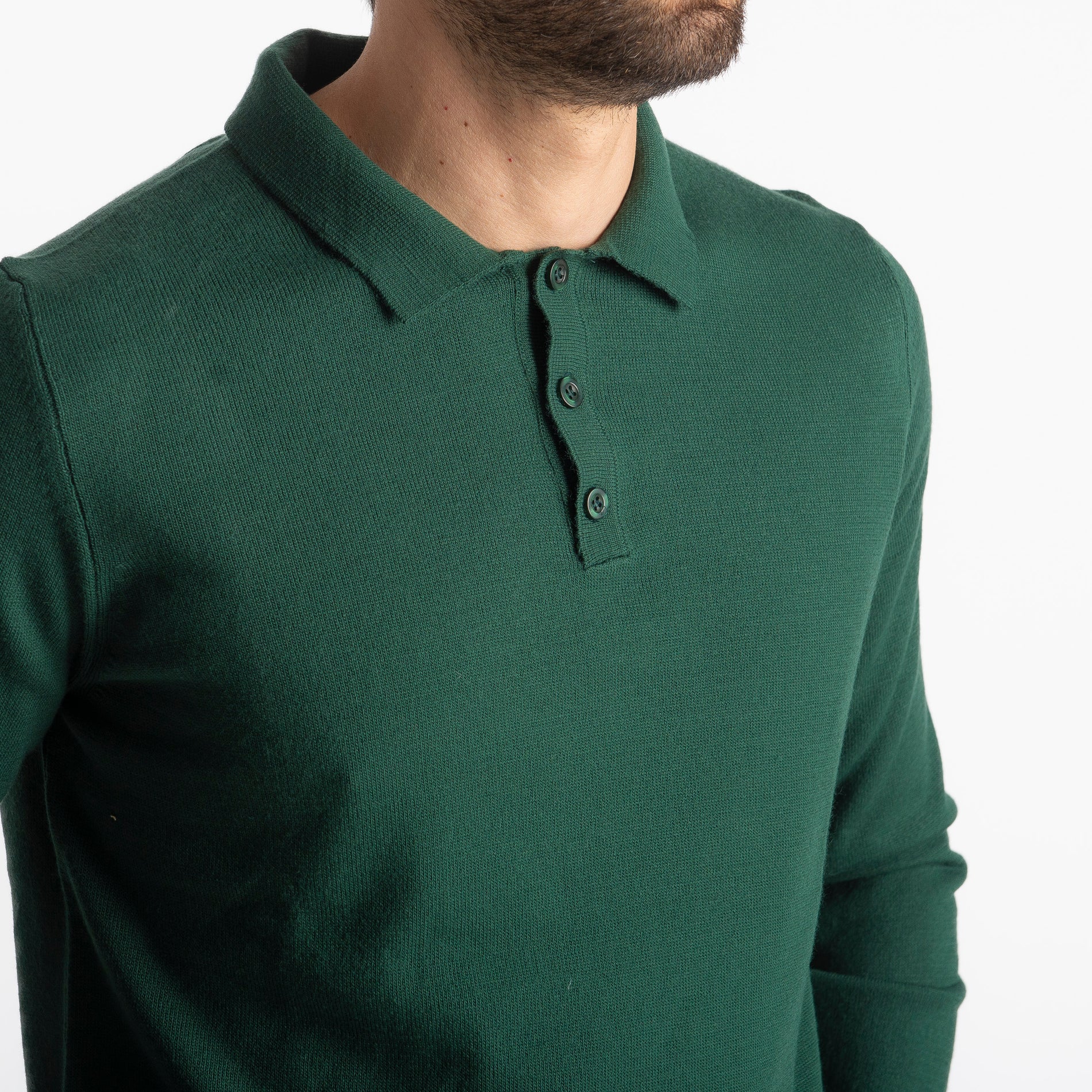 Polo Lana Merinos Verde